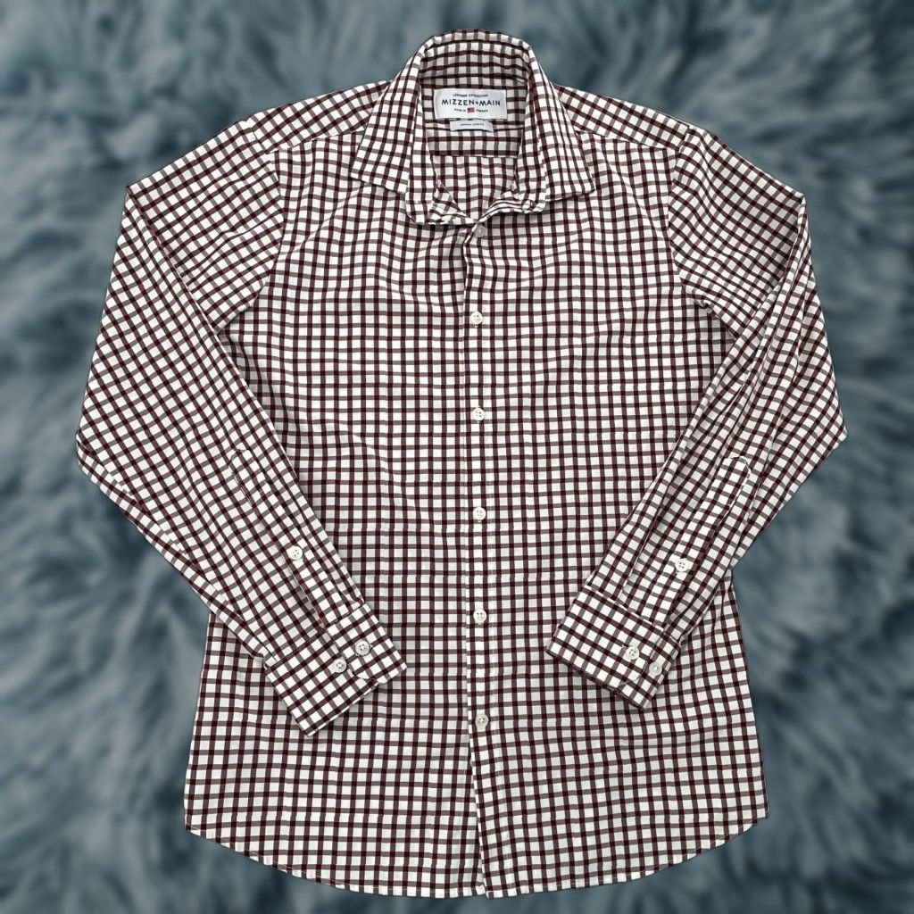 Mizzen+Main Mizzen+Main Shirt Adult Button Up Performance Mens Red Check Up Medium M Sleeve Long Sleeve Pattern Check Color Red Brand Mizzen+Main Size US M / EU 48-50 / 2 - 1 Thumbnail