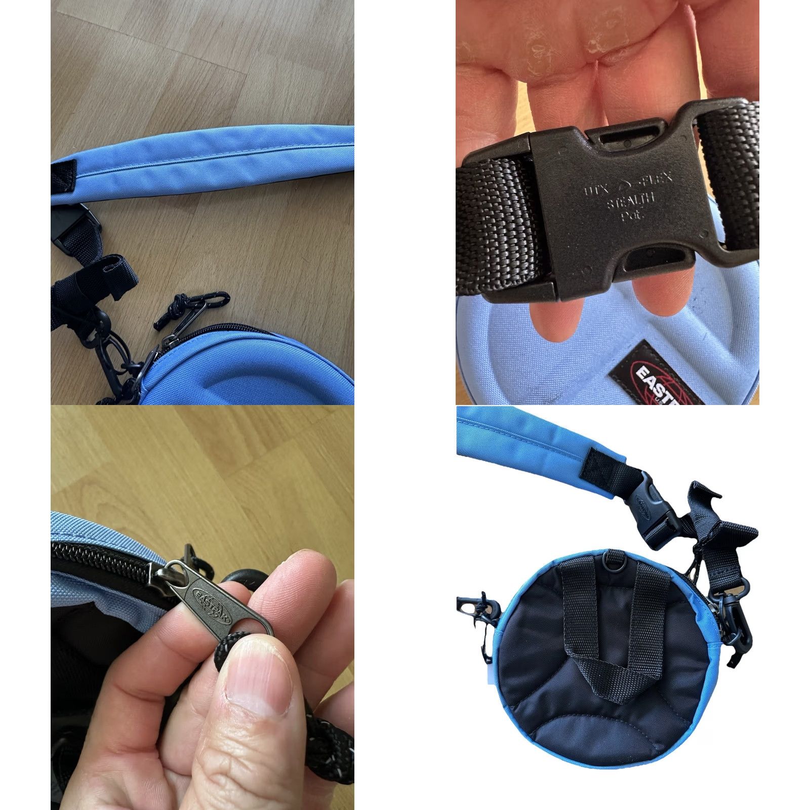 Telfar Telfar x Eastpak Crossbody Bag Sky Blue Canvas Black Circle Rare NWT Unisex Adults Size ONE SIZE - 8 Thumbnail