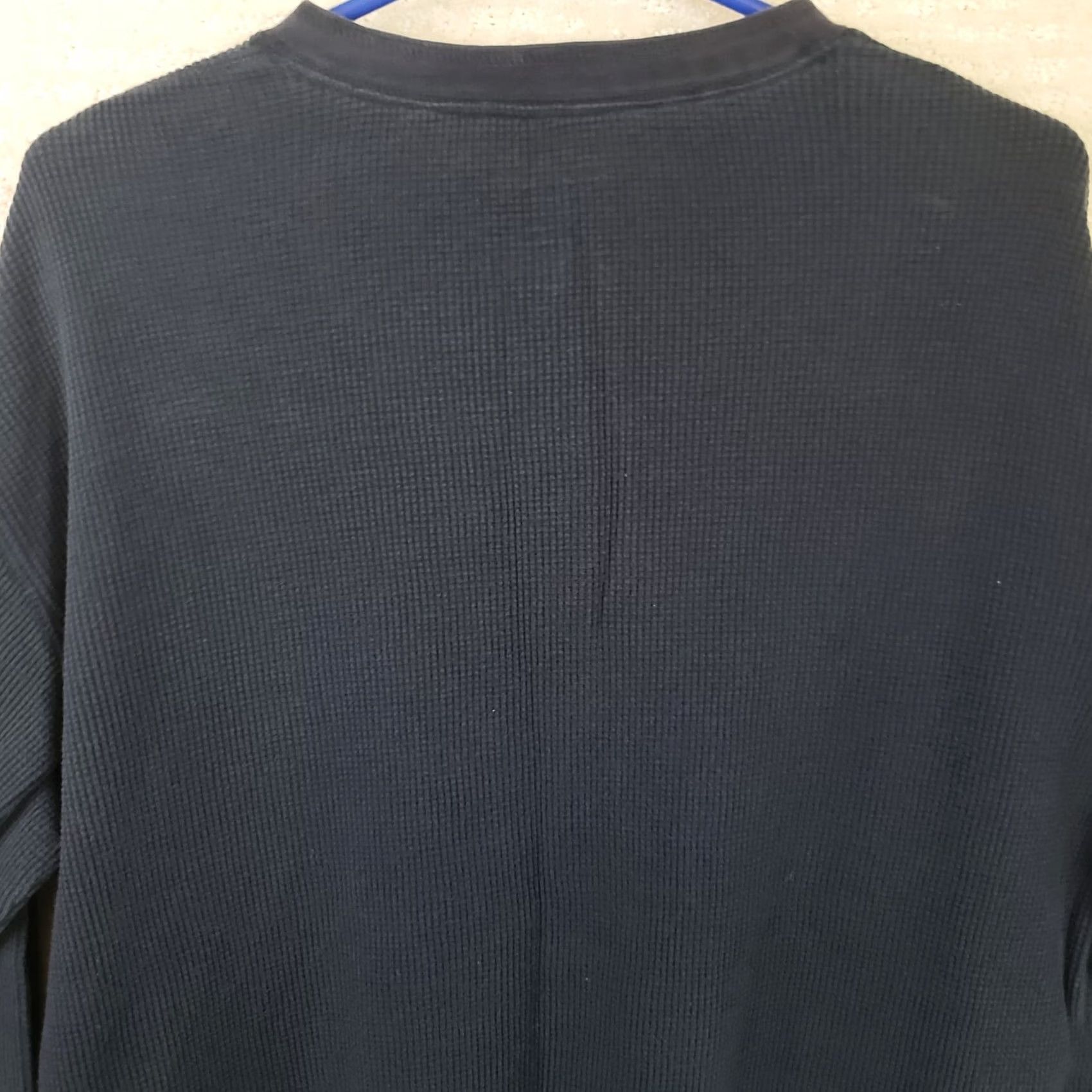 Vintage 1776 Henley Shirt Men's L Blue Waffle Knit Thermal Long Sleeve Outdoor Warm Shirt Size US L / EU 52-54 / 3 - 6 Thumbnail