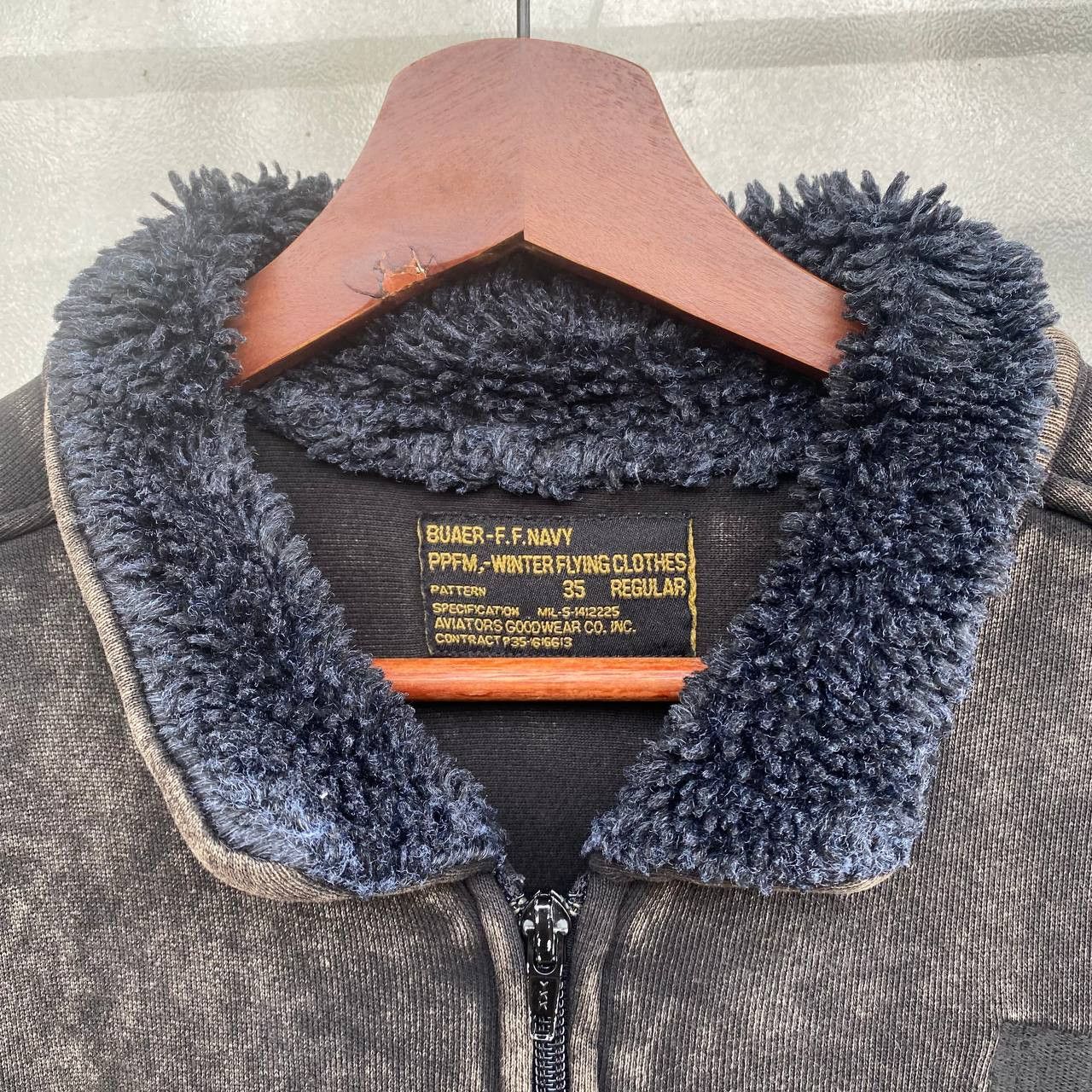 PPFM × Vintage VINTAGE PPFM WINTER FLYING FADED BLACK SHERPA COLLAR Size US M / EU 48-50 / 2 - 8 Thumbnail