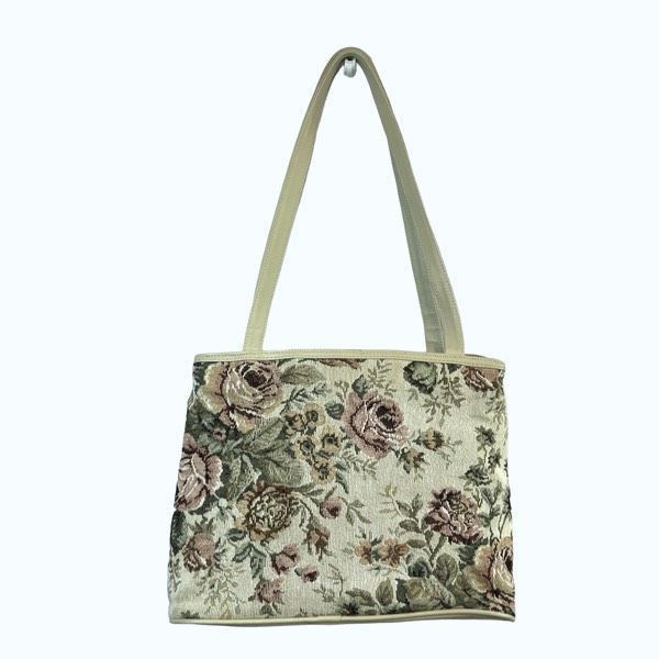 Vintage Mitzi cream pink floral tapestry vintage handbag Size ONE SIZE - 2 Thumbnail