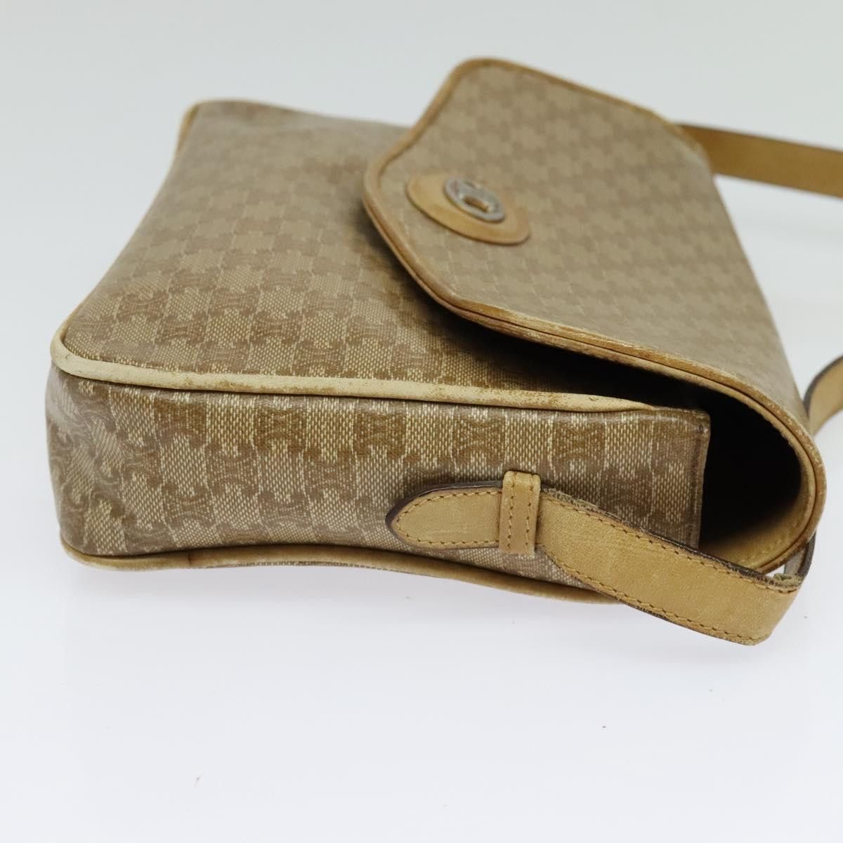 Celine CELINE Macadam Canvas Shoulder Bag Pvc Beige Gold Size ONE SIZE - 5 Thumbnail