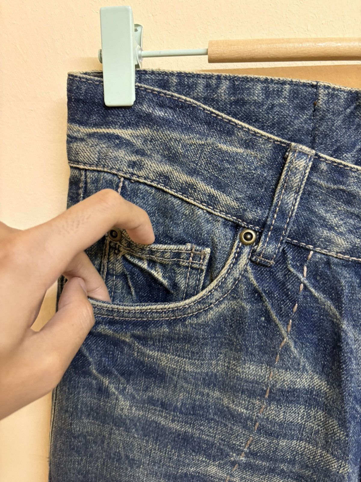 Designer Vintage Mili Mili Denim Jeans Japanese Fashion Designer Size US 31 - 14 Thumbnail