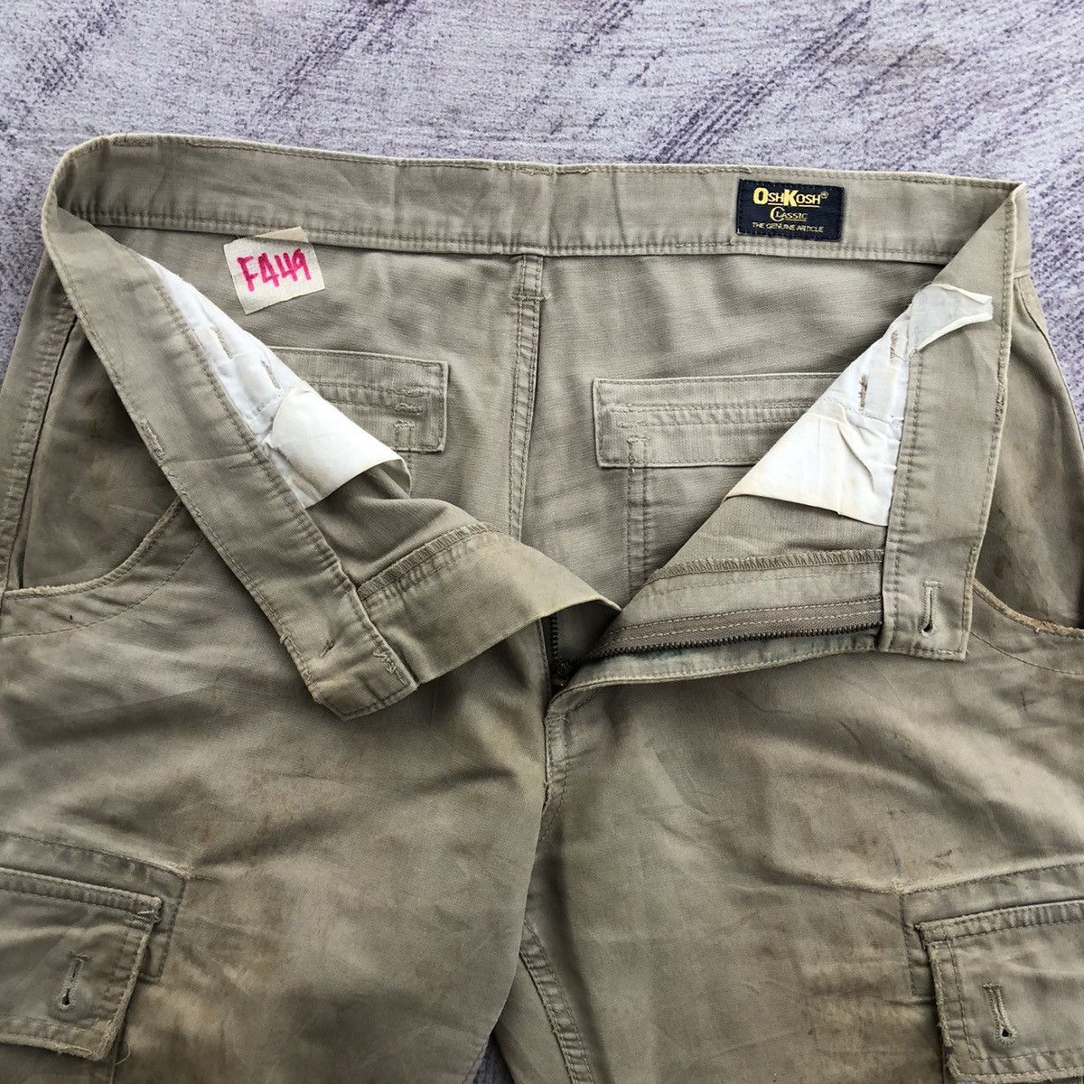 Japanese Brand × Oshkosh × Vintage Faded Cargo Pants OshKosh With 6 Pocket Size US 33 - 8 Thumbnail