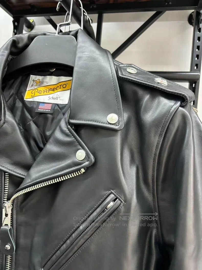 Other Cotton motorcycle cowhide jacket Size US S / EU 44-46 / 1 - 3 Thumbnail