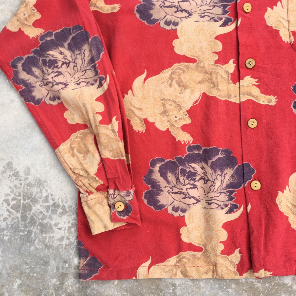 Vintage Vintage MAKANA LEI Silk Hawaiian Shirt Size US M / EU 48-50 / 2 - 2 Thumbnail