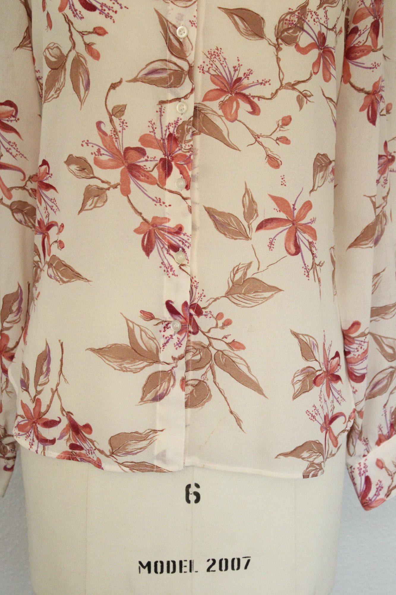Vintage Vintage 1970s Shirt, Campus Casuals Floral Print Button Down Size L / US 10 / IT 46 - 4 Thumbnail