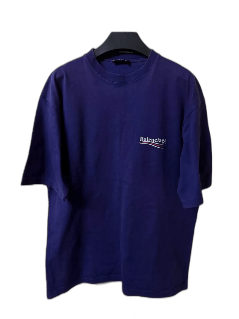 Balenciaga Balenciaga Blue Graphic Short Sleeve T-Shirt Size US XS / EU 42 / 0 - 1 Thumbnail