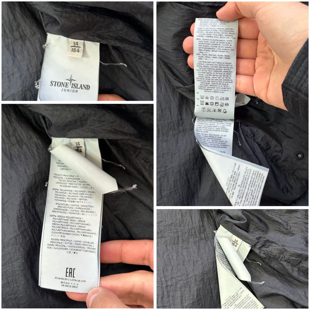 Stone Island Stone Island Junior Garment Dyed Nylon Down Jacket 14/164 Size US S / EU 44-46 / 1 - 5 Thumbnail