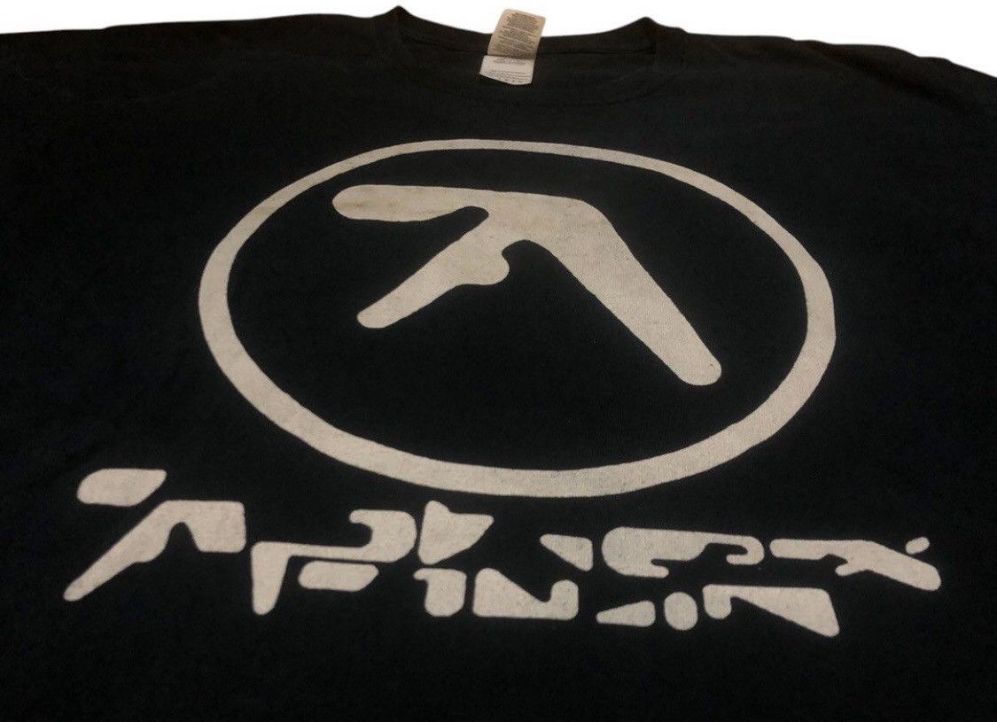 Band Tees 🔥Vintage Y2K APHEX TWIN Band T-Shirt Techno Technics Size US L / EU 52-54 / 3 - 4 Thumbnail