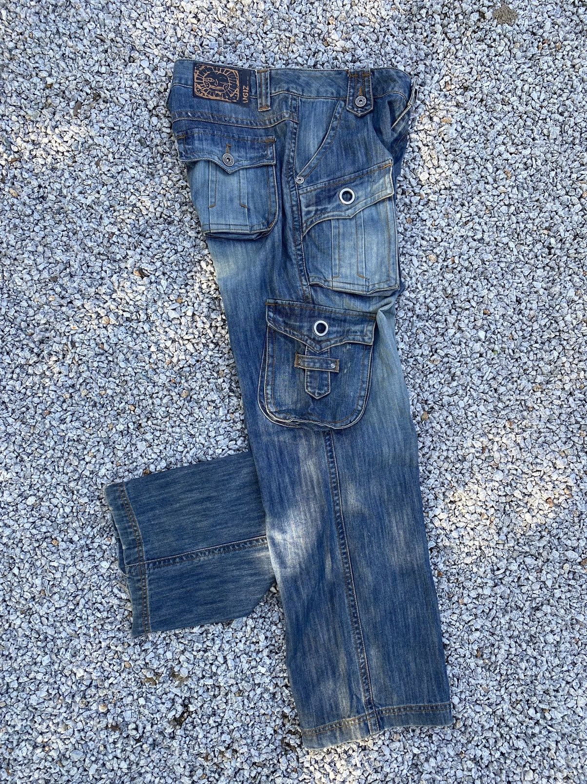 image of Vintage Offer Y2K Baggy Ugiz Cargo Jeans in Blue Denim, Men's (Size 32)