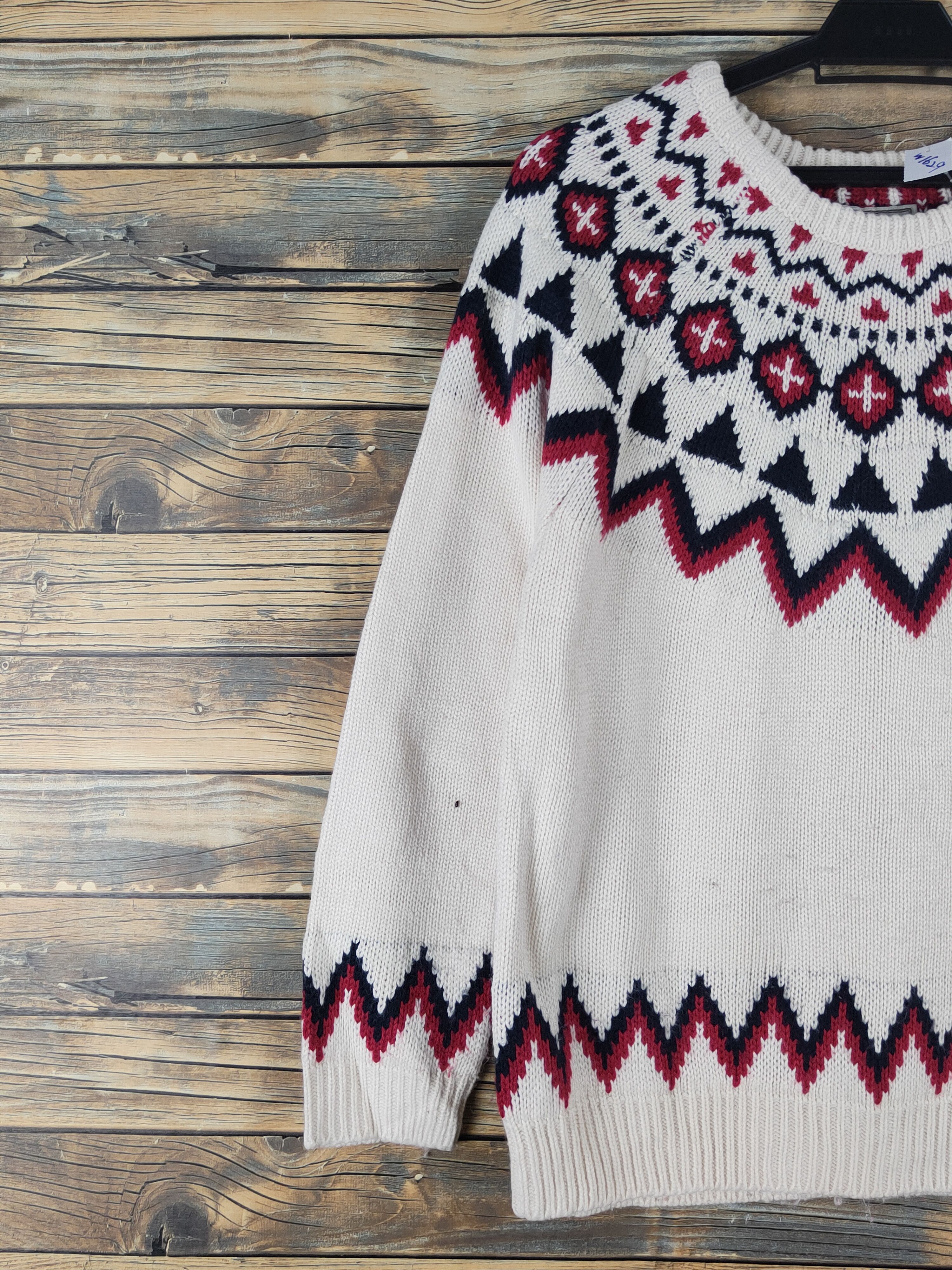 Homespun Knitwear × Japanese Brand × Vintage Local Motion Ivory Knitwear Sweatshirt #W1629 Size S / US 4 / IT 40 - 3 Thumbnail