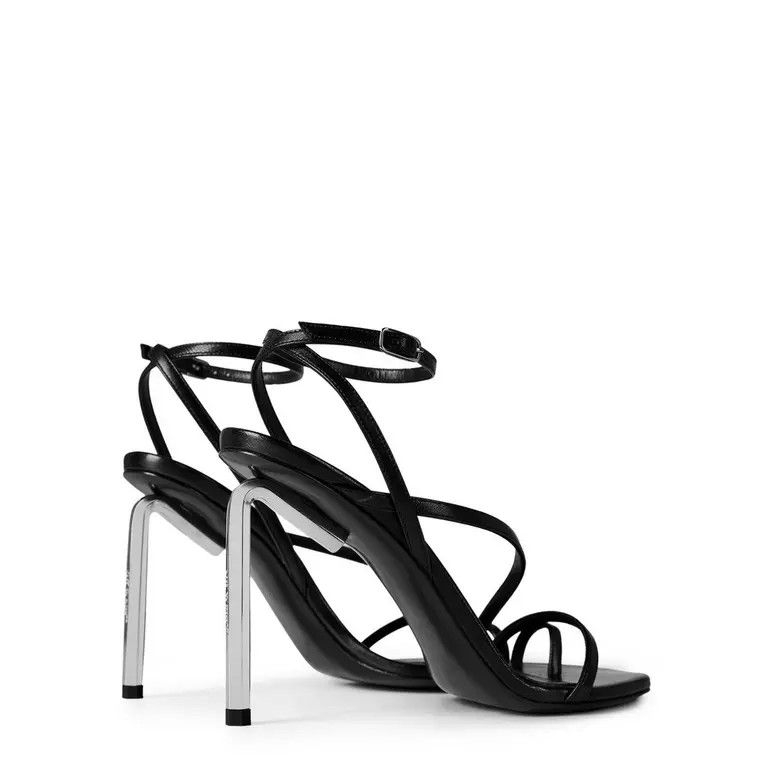 Off-White o1y1225 Leather Strap Sandals in Black Size US 5 / IT 35 - 3 Thumbnail