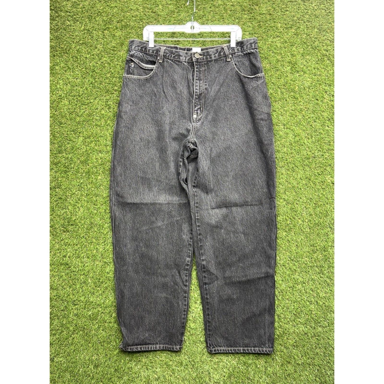 Sean John VINTAGE Sean John Jeans Mens 38 Black Dark Wash Wide-Leg Carpenter Denim 90s Pants Boys? Size US 38 / EU 54 - 2 Thumbnail