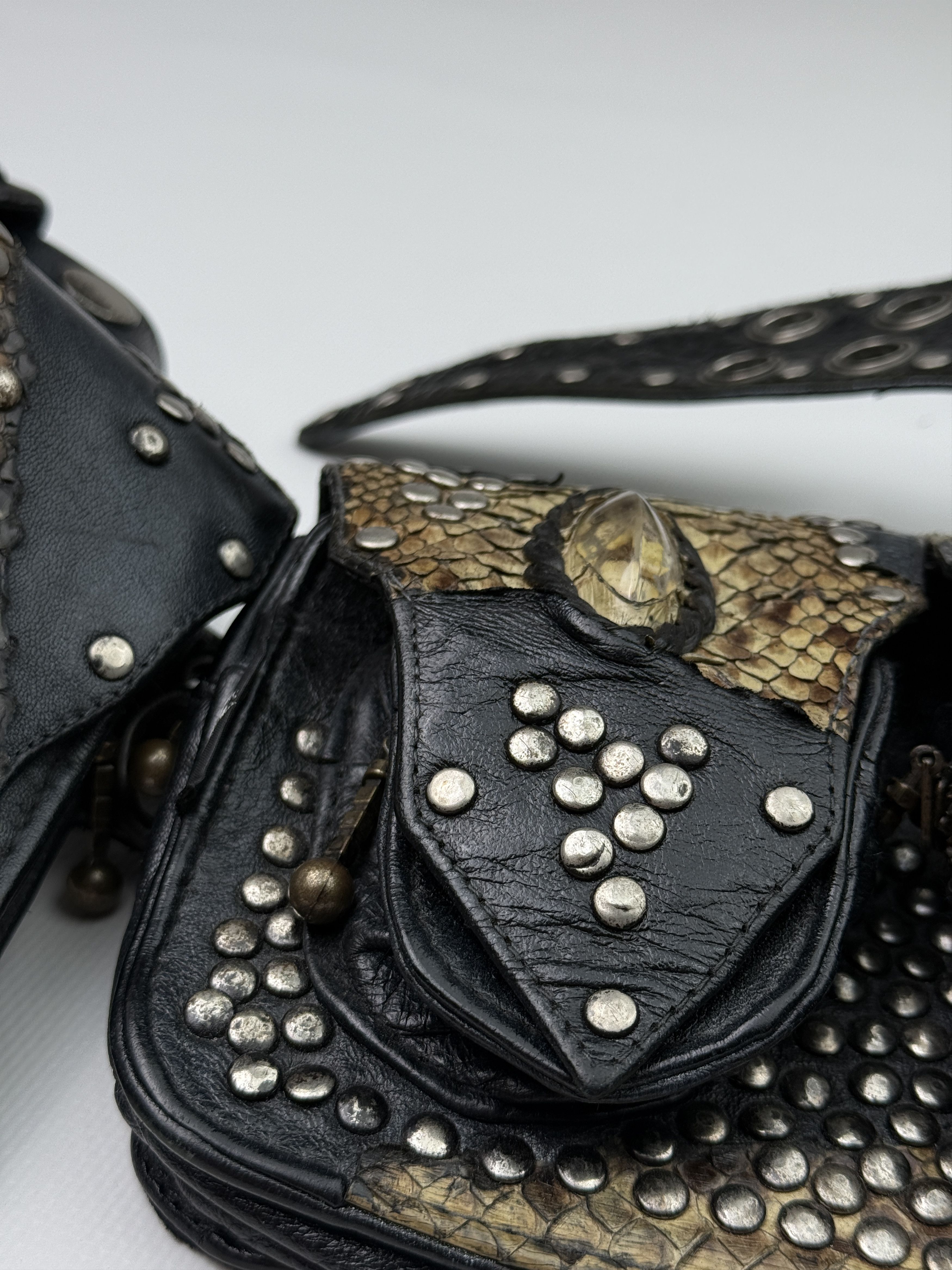 KMRii kmrii python studs & gemstones belt bag Size ONE SIZE - 3 Thumbnail