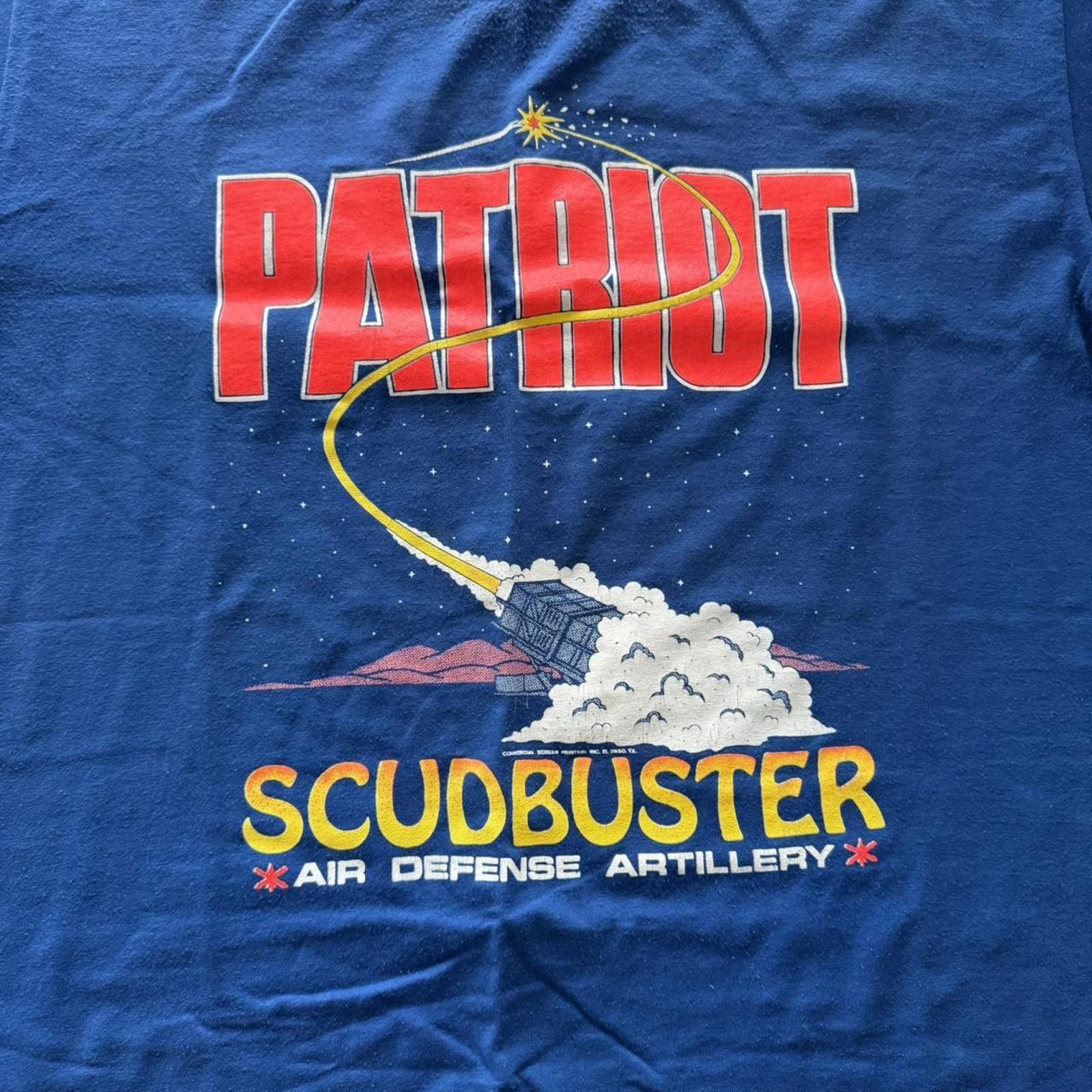 Jerzees 80s90s Patriot Scudbuster Air Defense Artillery Desert Storm Size US L / EU 52-54 / 3 - 2 Thumbnail