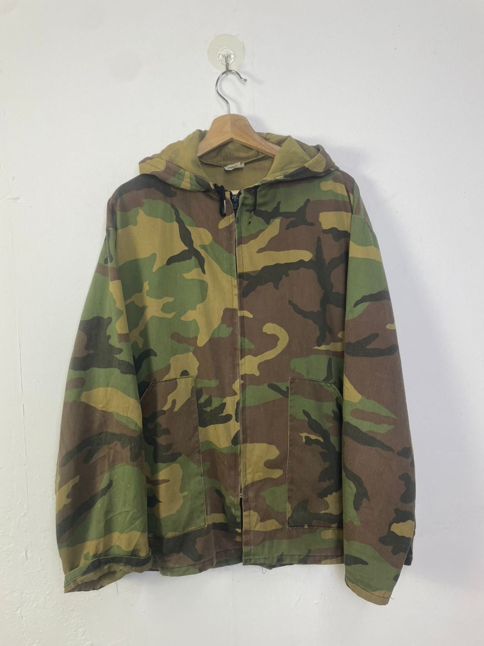Designer × Vintage US Military Hoodie Jacket Crafted With Pride in USA Size US L / EU 52-54 / 3 - 1 Thumbnail