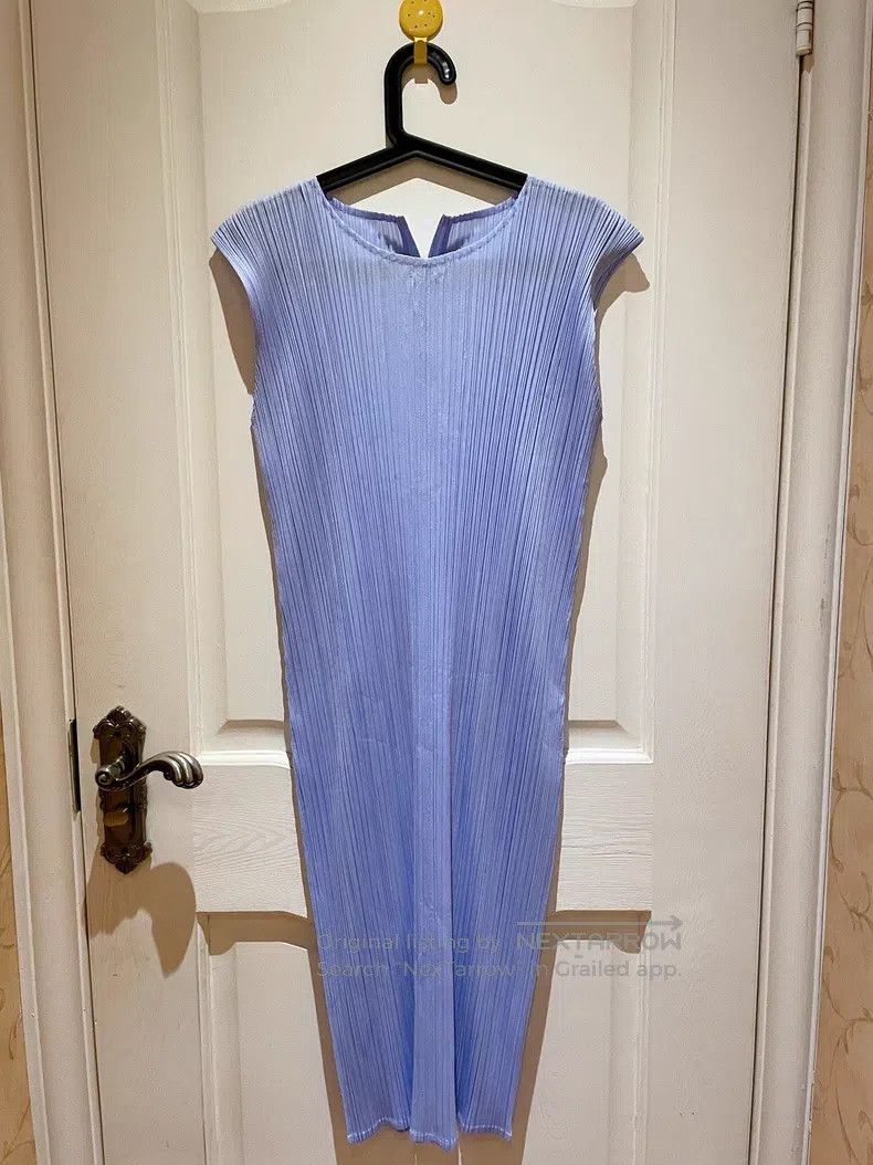 Issey Miyake Light Blue Sleeveless Dress