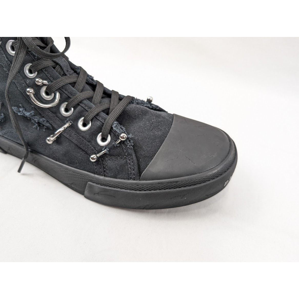 Balenciaga o1rshd1 Destroy Paris High Top Sneakers in Black Size US 11 / EU 44 - 3 Thumbnail