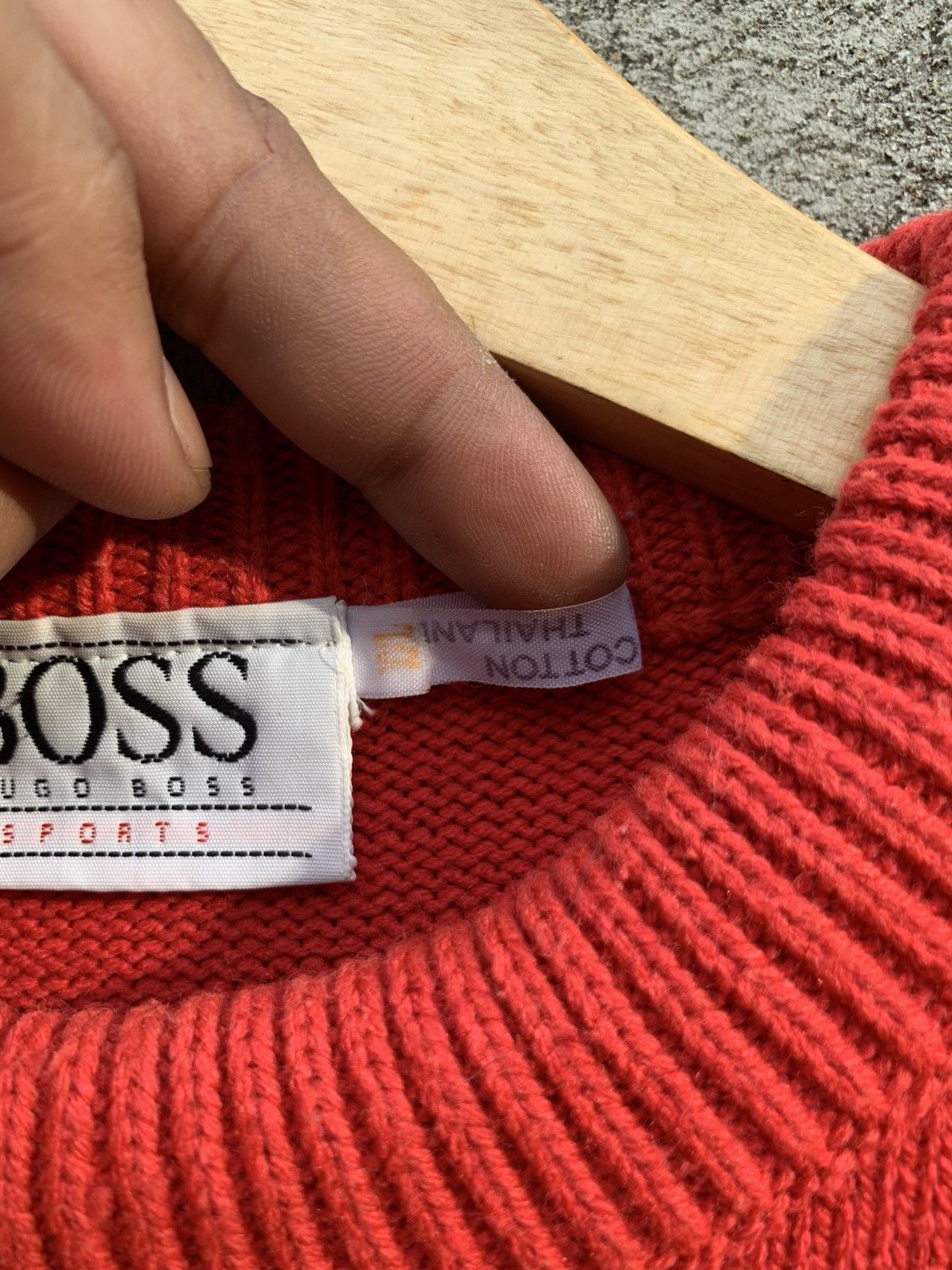Hugo Boss × Vintage Vintage 80s Hugo Boss embroidered knit sweater Size US L / EU 52-54 / 3 - 8 Thumbnail