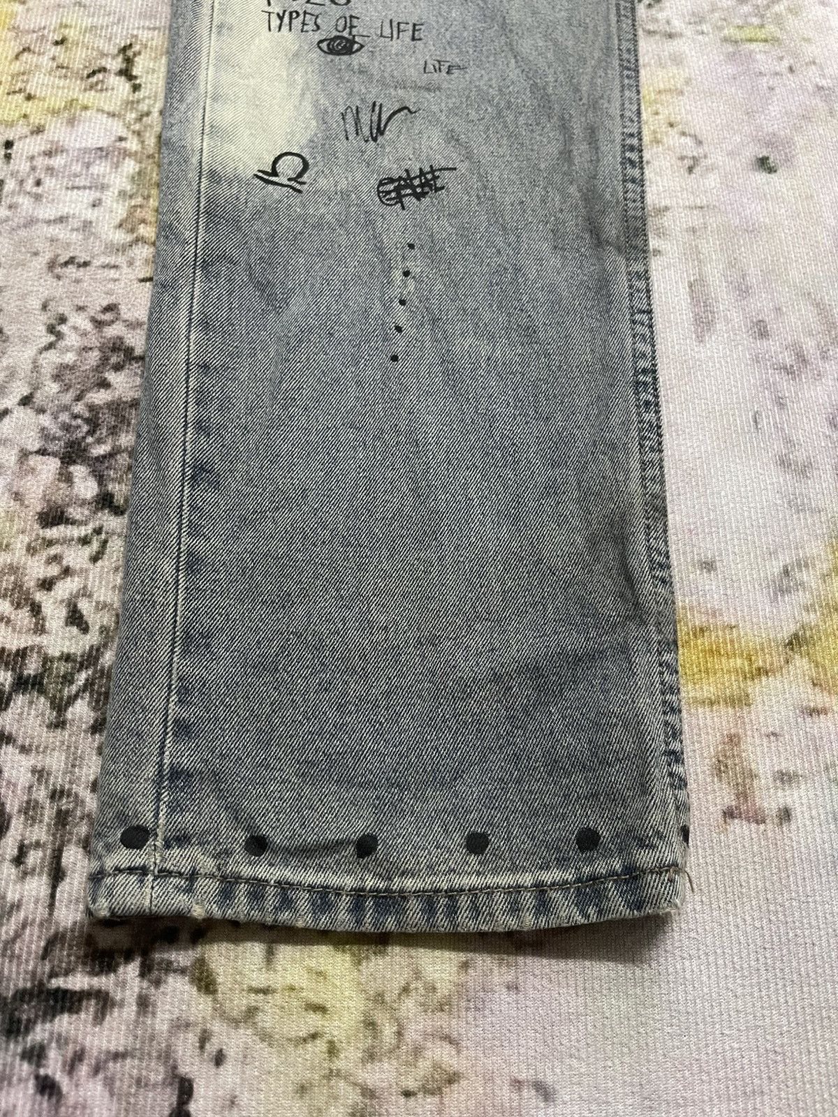 Cheap Monday × Japanese Brand Cheap Monday Japan Painted Skinnny Jeans Size US 37 - 3 Thumbnail