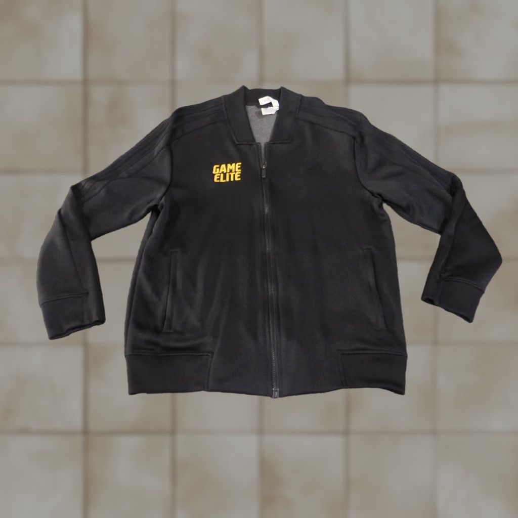 Adidas Adidas Jacket Mens XL Black Game Elite Full Zip Athletic Track Coat Size US XL / EU 56 / 4 - 1 Thumbnail