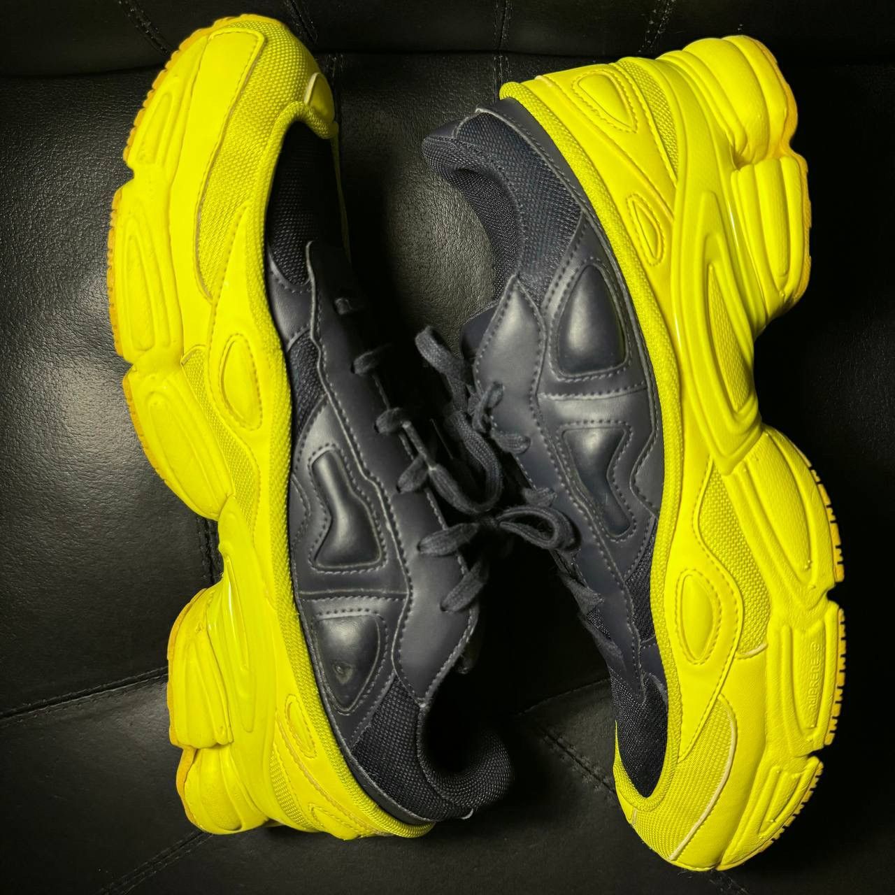 Adidas × Raf Simons 12,5us Adidas Raf Simons Ozweego Yellow Sneakers Size US 12.5 / EU 45-46 - 5 Thumbnail