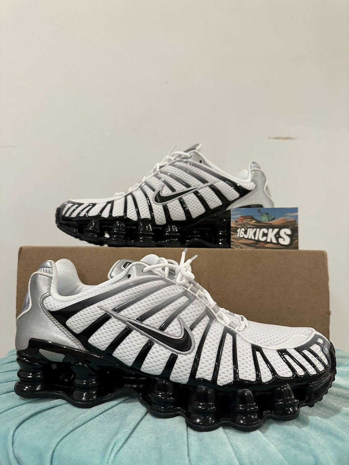 Nike Size 10 - Nike Shox TL Metallic Silver Black W Size US 10 / IT 40 - 1 Thumbnail