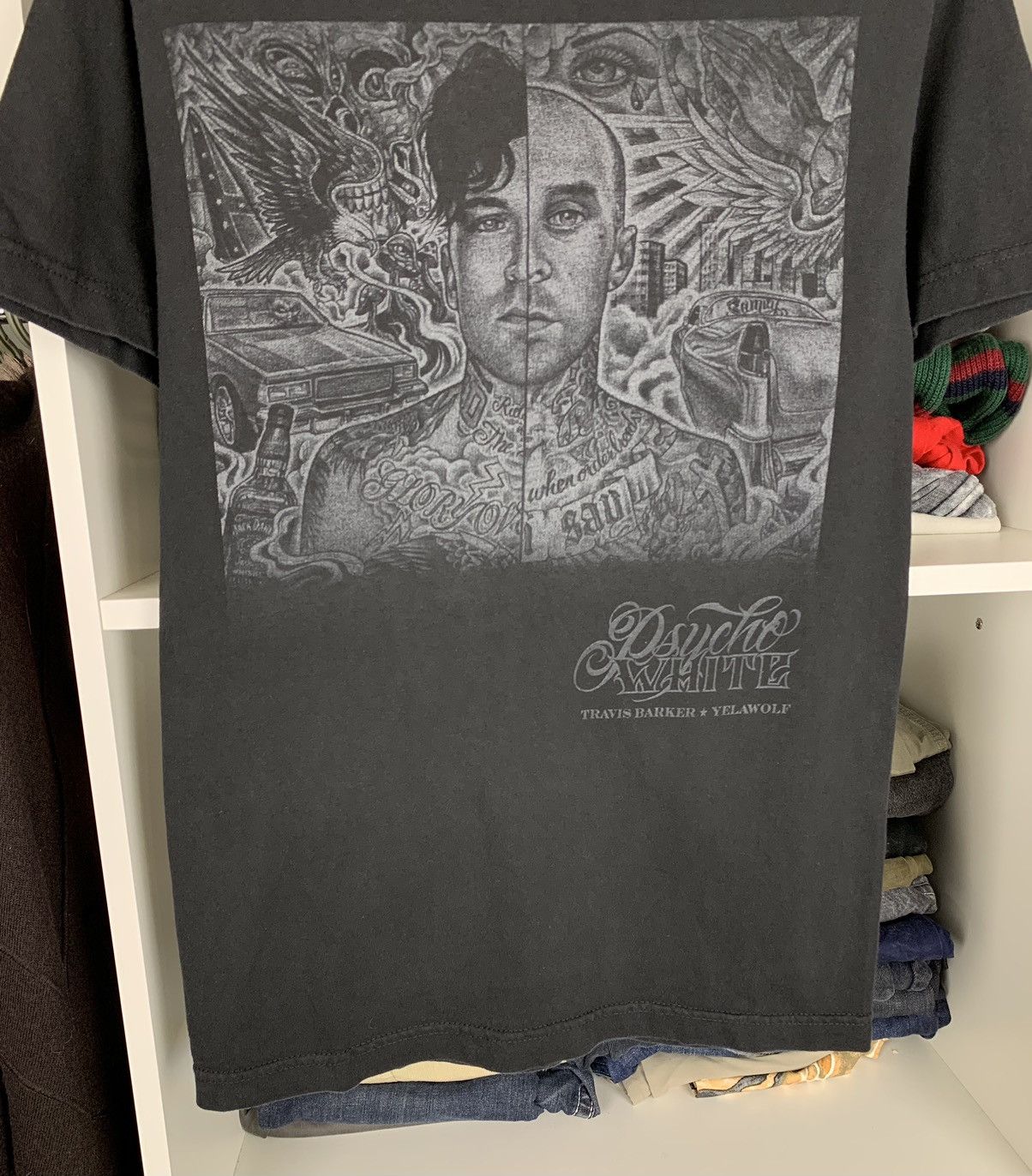 Band Tees Travis Barker Yelawolf “Psycho White” T-shirt Size US S / EU 44-46 / 1 - 10 Thumbnail
