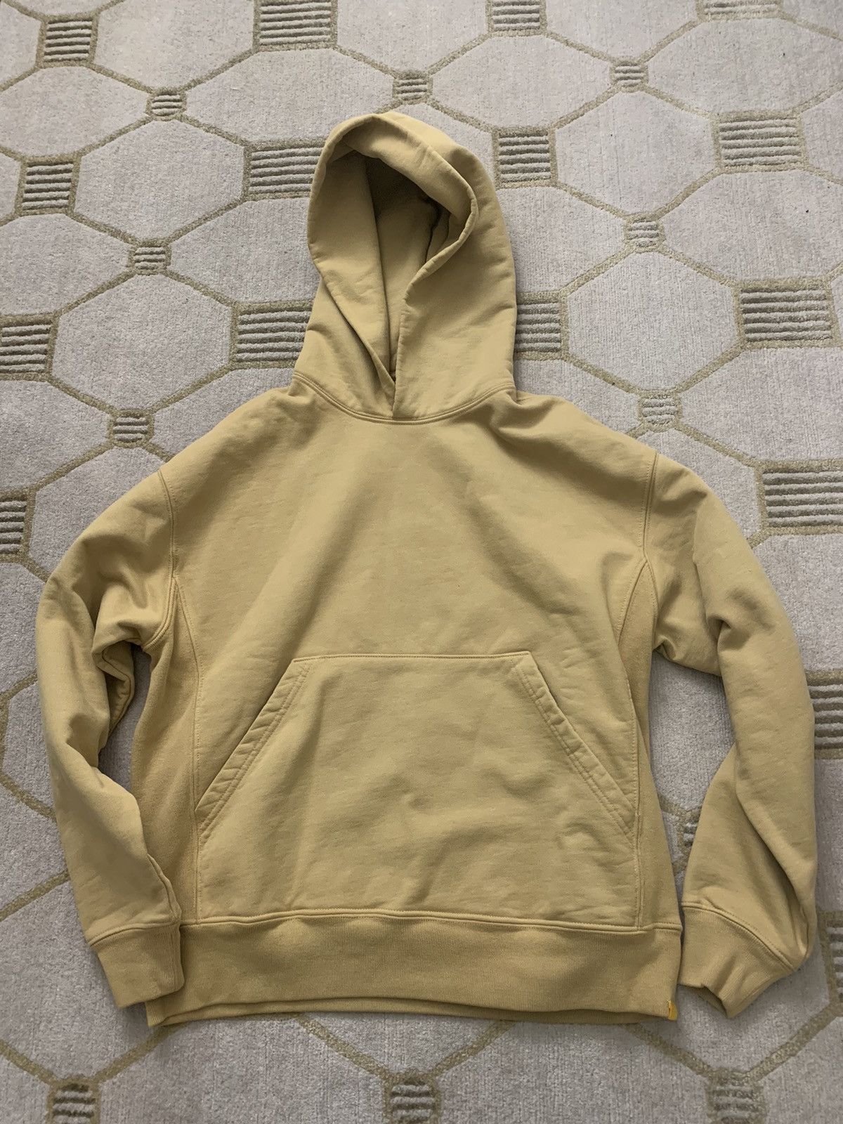 image of Yellow Label Co. Heavy Cropped Hoodie In Camel, Women's (Size XS)