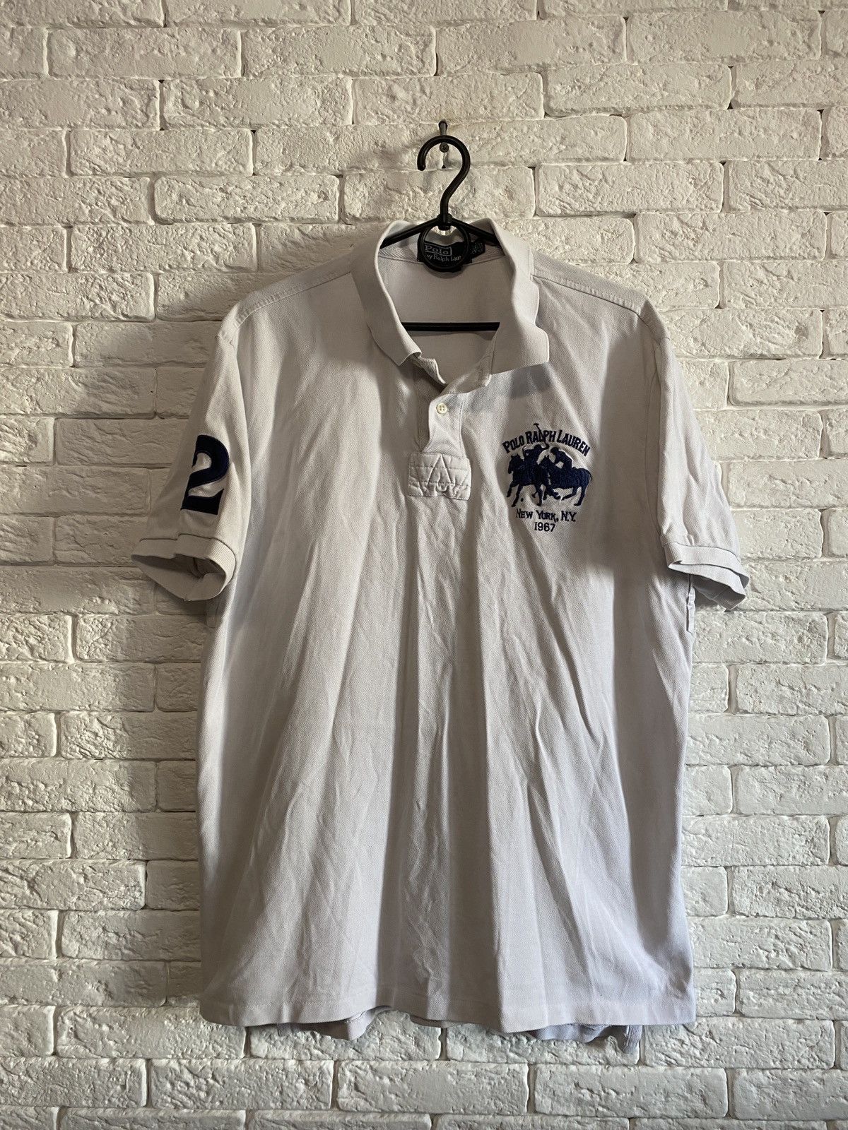 Polo Ralph Lauren × Vintage Polo Shirt by Polo Ralph Lauren Bid Pony New York Size US XL / EU 56 / 4 - 1 Thumbnail