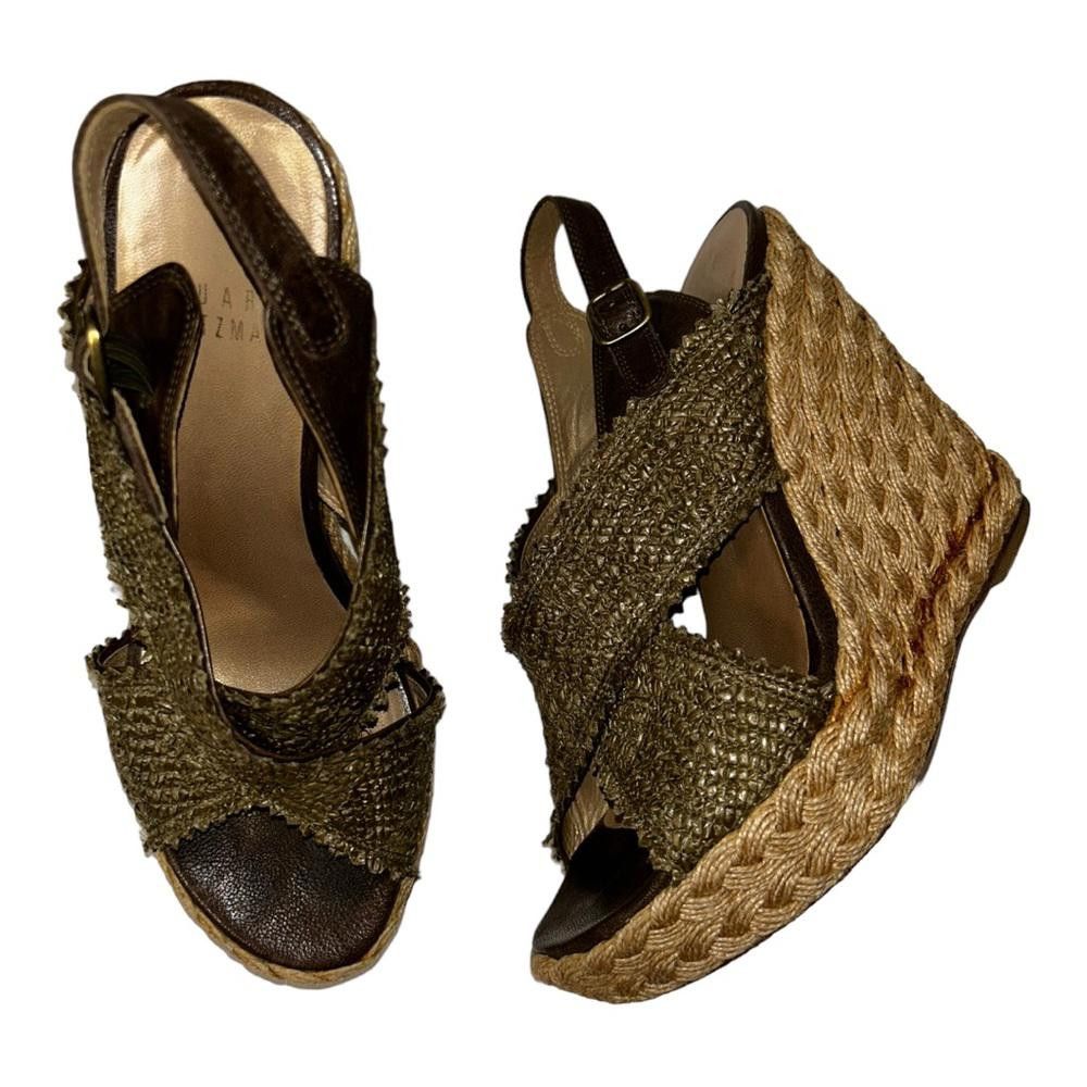 Stuart Weitzman Stuart Weitzman l Straw Espadrille Wedges Size 5.5 Size US 5.5 / IT 35.5 - 2 Thumbnail