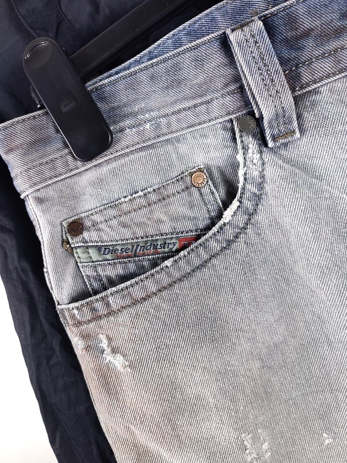 Diesel Diesel Rust Thavar Painted Distressed Slim Fit Denim Jeans Size US 30 / EU 46 - 5 Thumbnail