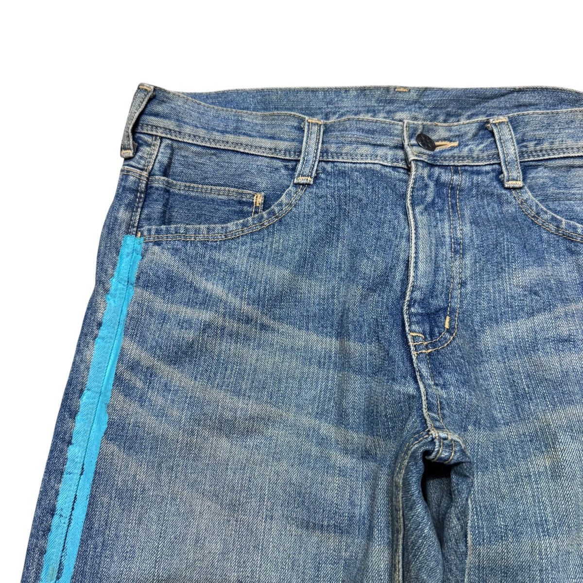 Hysteric Glamour OZONE ROCKS Distressed Denim Painter Jeans Size US 33 - 4 Thumbnail