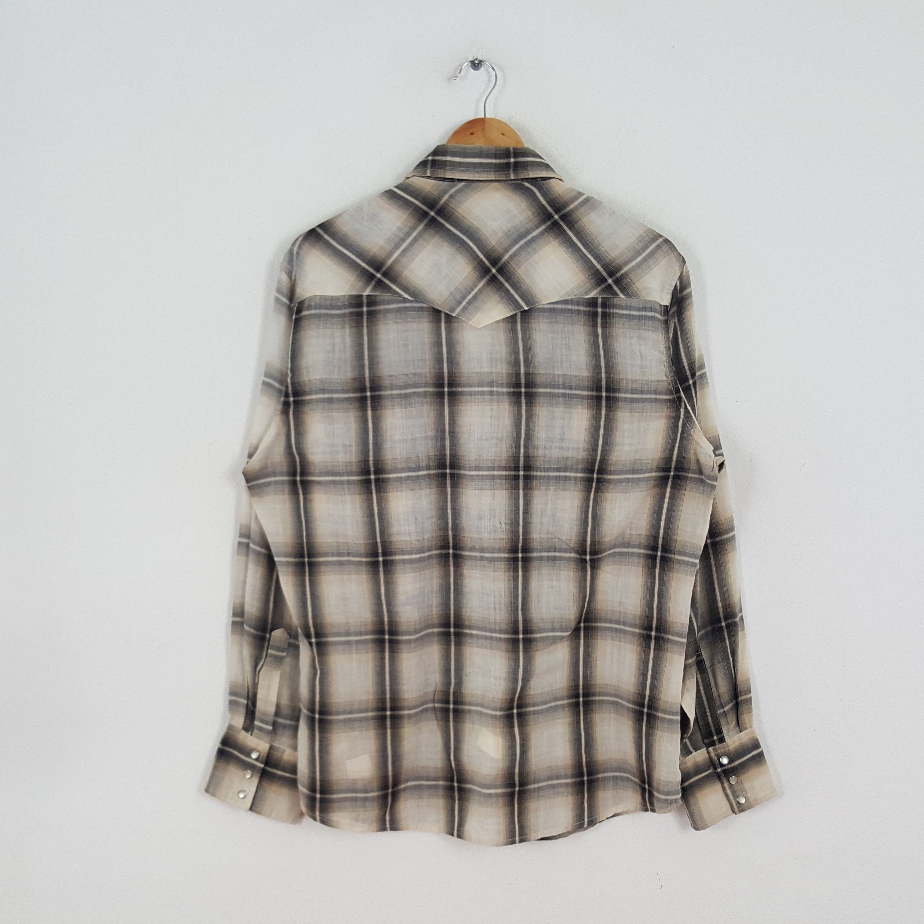 Vintage × Wrangler Vintage Wrangler American Retro Style Flannel Shirt Size US XL / EU 56 / 4 - 2 Thumbnail
