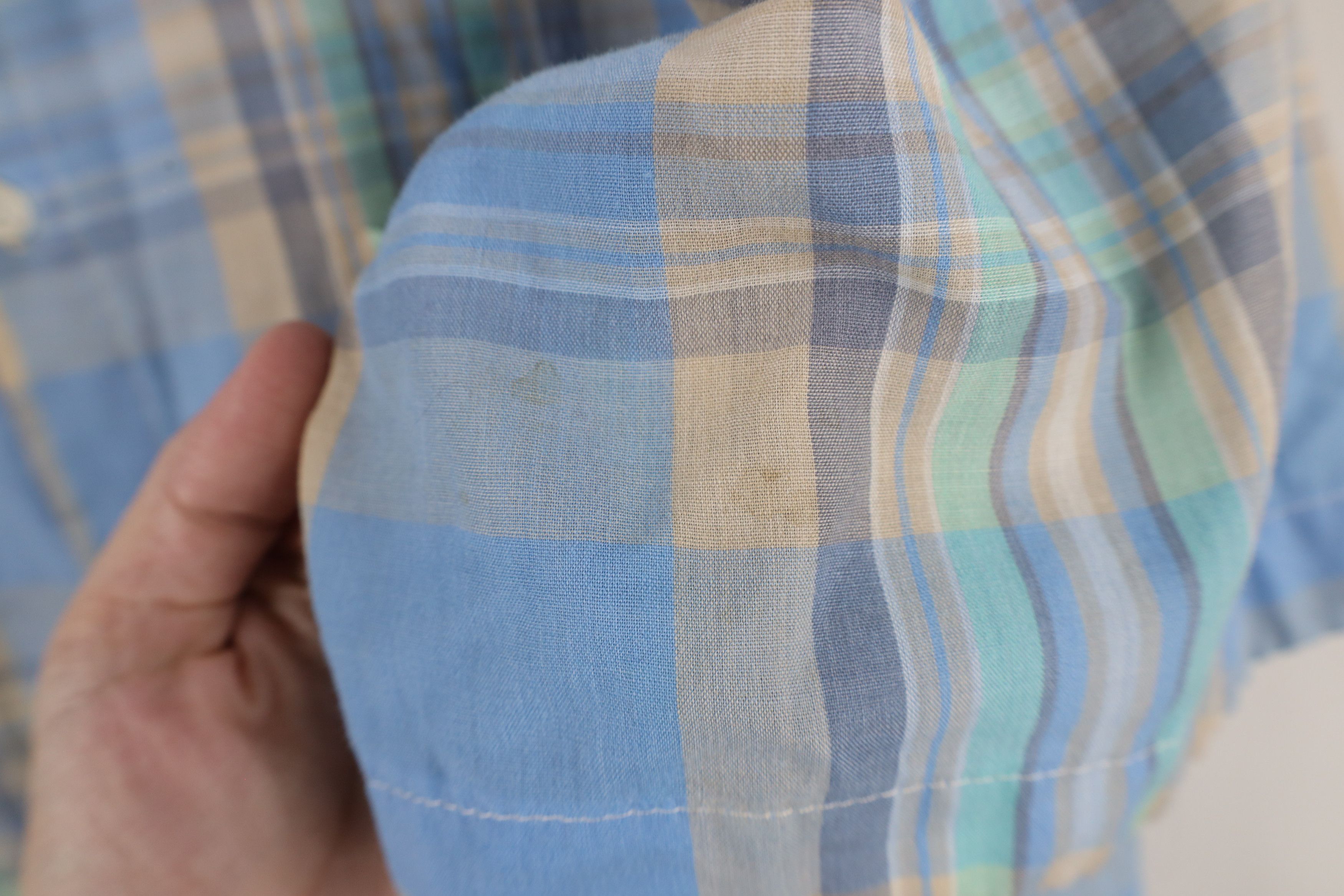 Levi's × Vintage Vintage 80s Levis Plaid Short Sleeve Button Down Shirt Size US XL / EU 56 / 4 - 7 Thumbnail