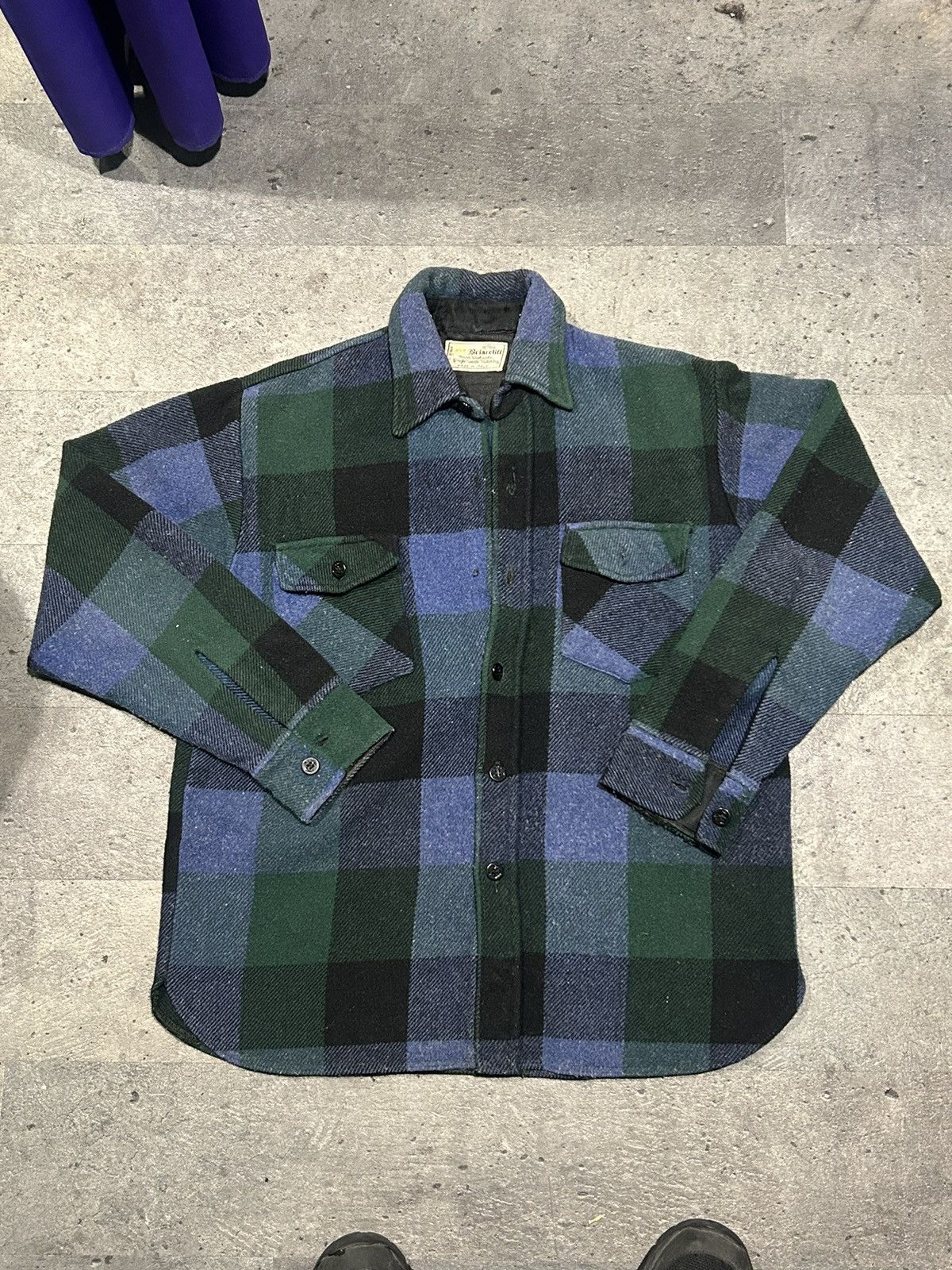 Vintage Vintage plaid wool over shirt Size US M / EU 48-50 / 2 - 3 Thumbnail
