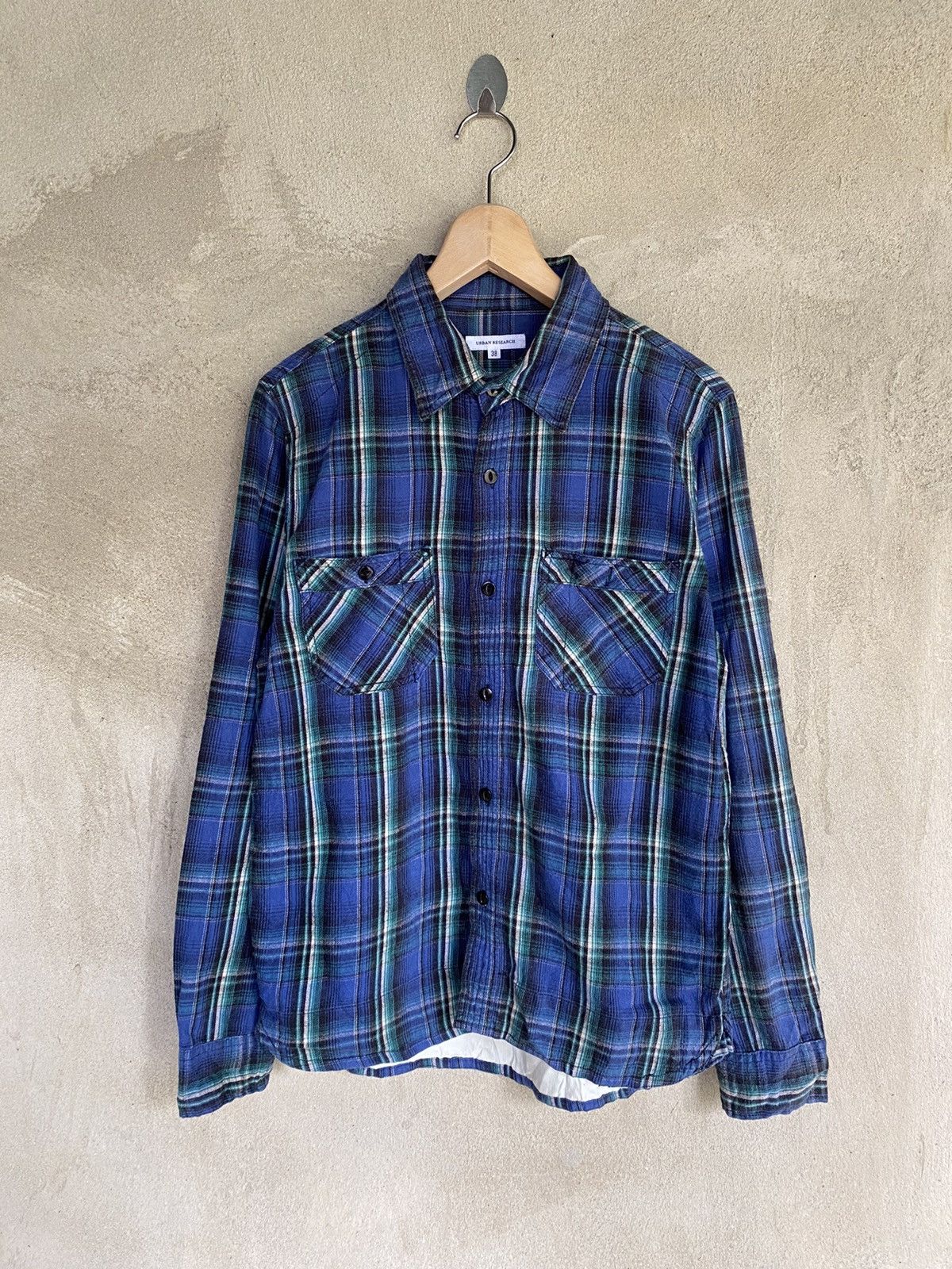 URBAN RESEARCH DOORS Urban Research Multipocket Plaid Tartan Flannel Shirt Size US M / EU 48-50 / 2 - 2 Thumbnail