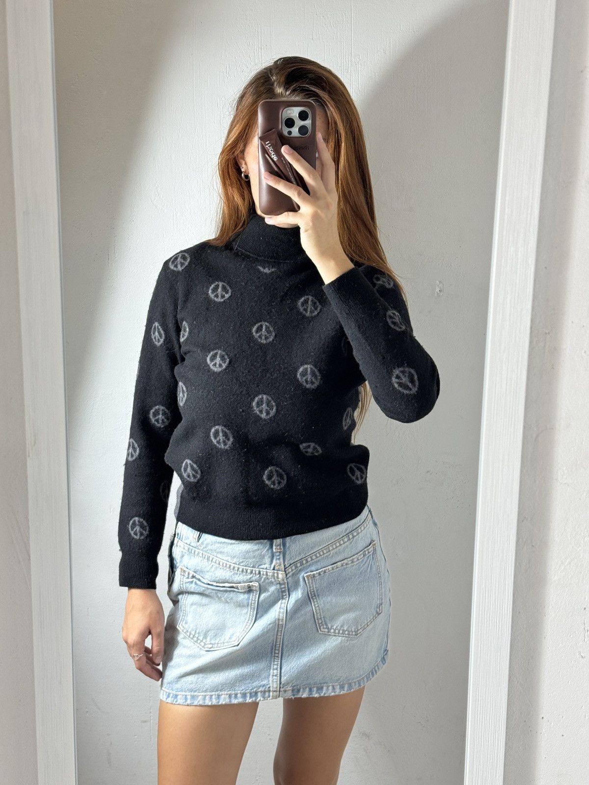 Love Moschino VINTAGE MOSCHINO 2000s PEACE PRINTED WOOL SWEATER Size S / US 4 / IT 40 - 4 Thumbnail