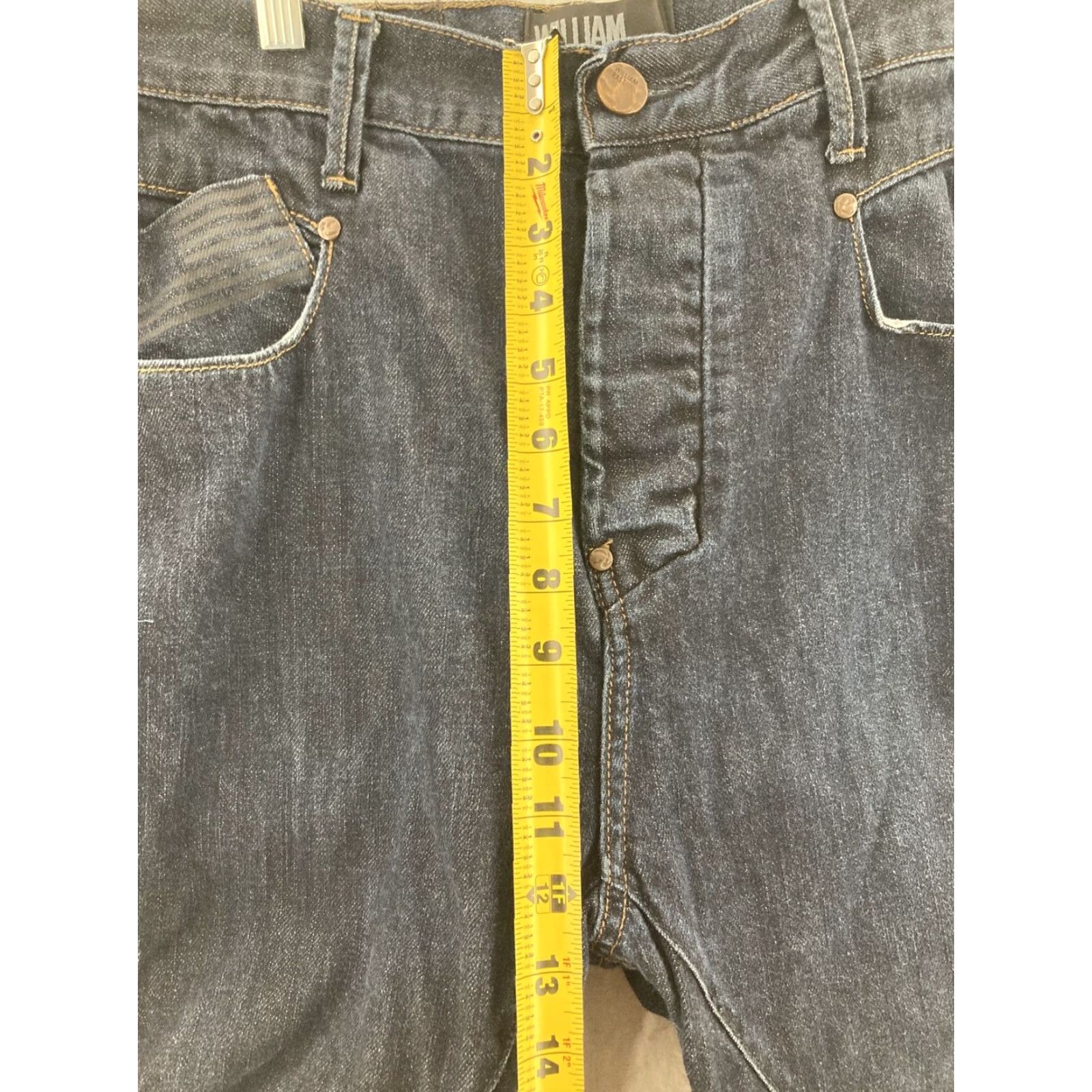 Vintage William Rast Jeans Blue Slouch Skinny Fit Men’s 29x34 Dark Denim Size US 29 - 4 Thumbnail