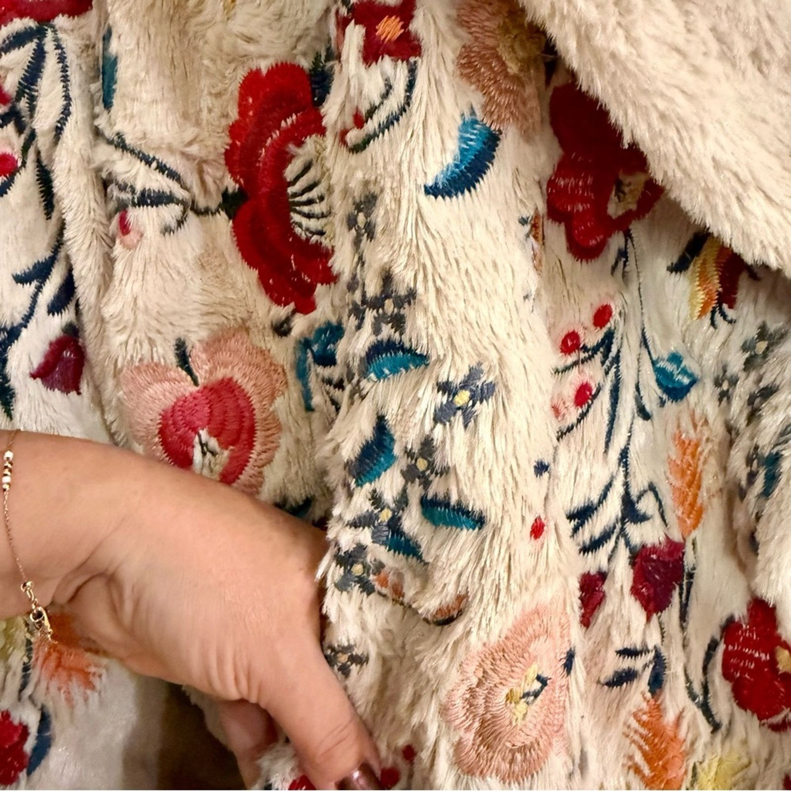 Johnny Was NWT Johnny Was Biya Floral Gena Embroidered Hooded Coat Size L / US 10 / IT 46 - 9 Thumbnail