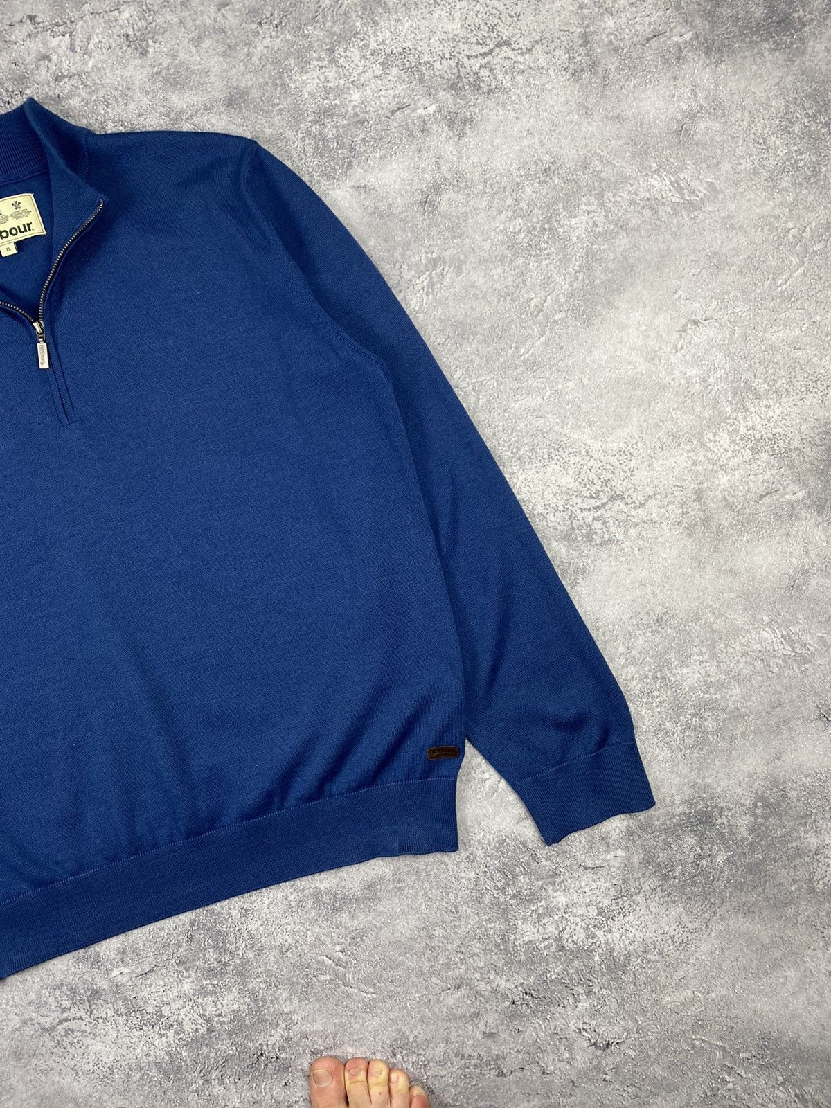 Barbour × Vintage Vintage Barbour Luxury Half Zip Wool Sweater Jumper Size US XL / EU 56 / 4 - 4 Thumbnail