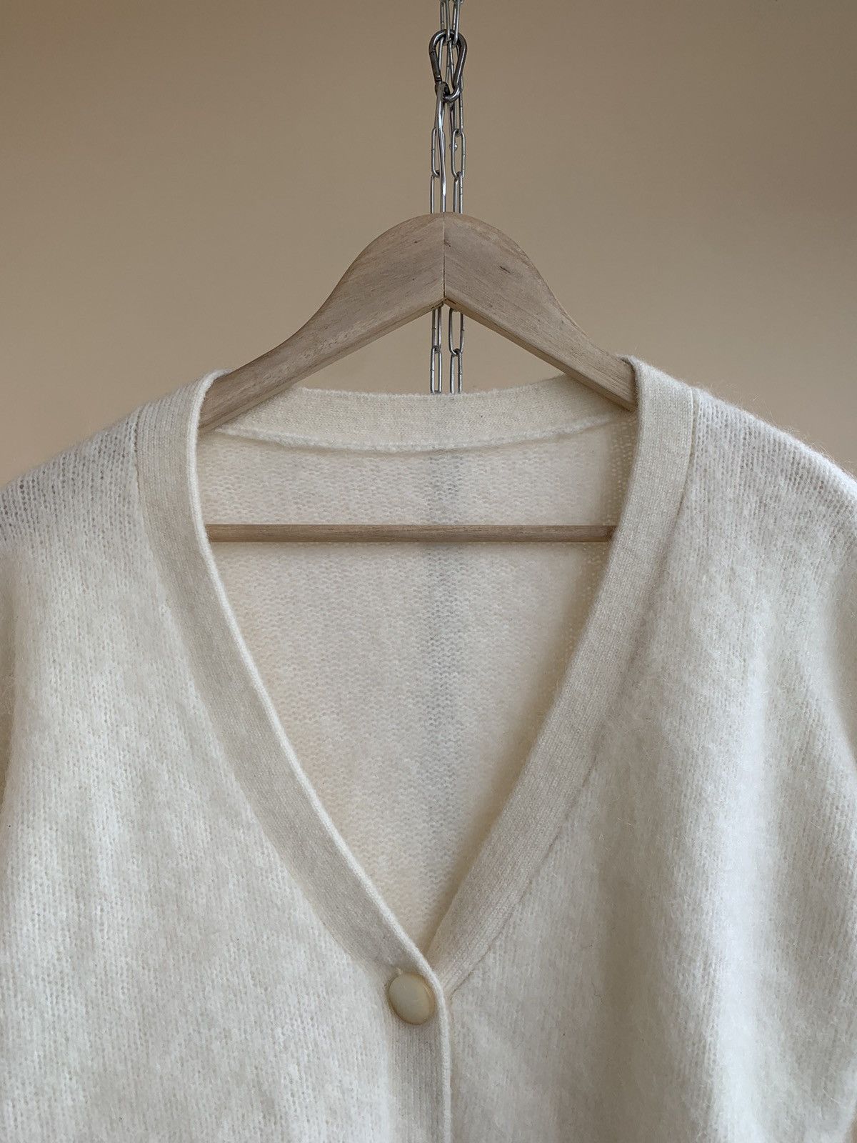 Sezane La Maille Sezane Mia V-Neck Button-Up Mohair Wool Cardigan Size S / US 4 / IT 40 - 5 Thumbnail