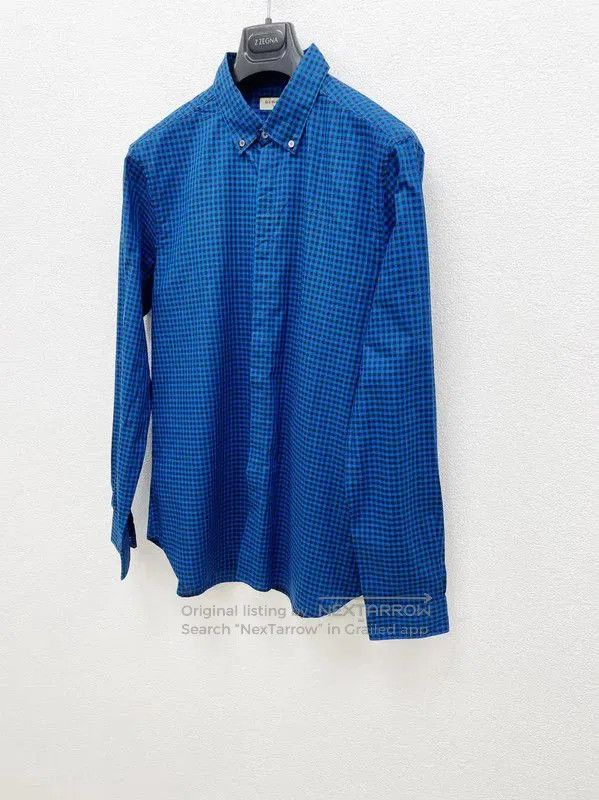 Burberry Burberry Men's Long Sleeve Blue Cotton Shirt. Size US S / EU 44-46 / 1 - 2 Thumbnail
