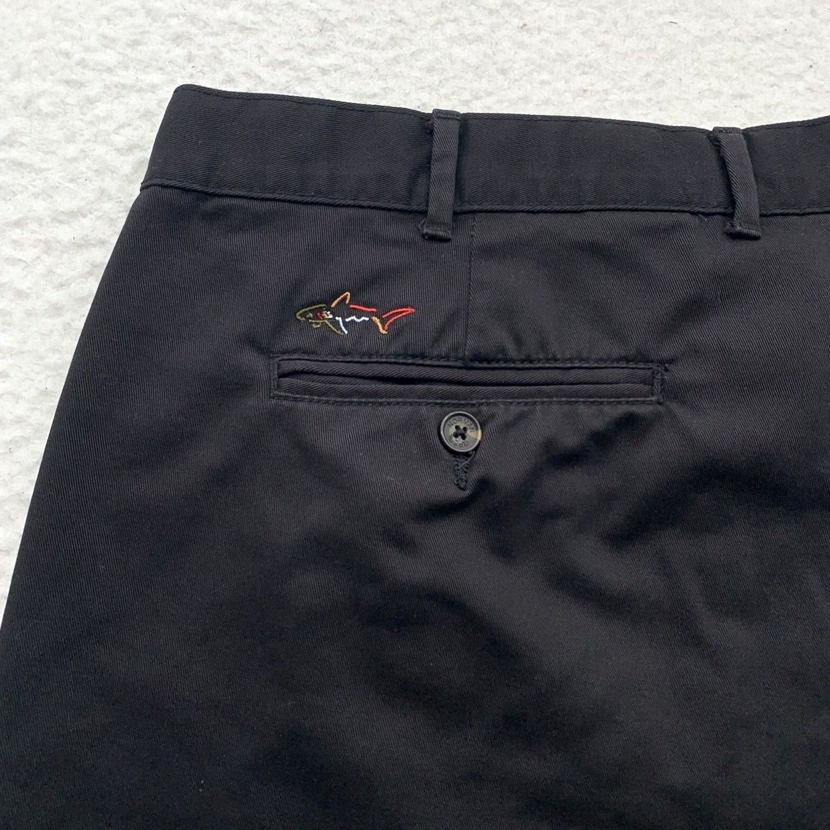 Vintage Greg Norman Mens 40 Black Pleated Chino Golf Shorts 9" Casual Preppy Classic Golfer Size US 40 / EU 56 - 3 Thumbnail