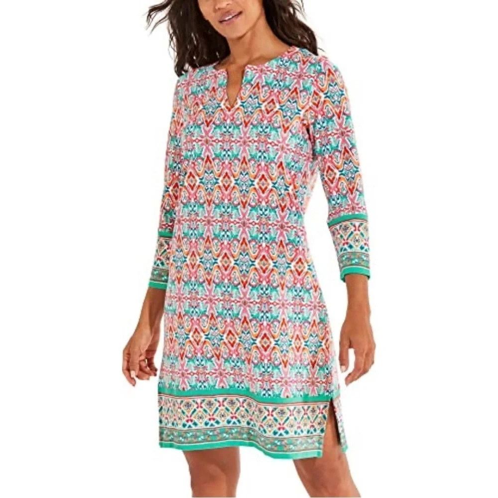 Other Coolibar Oceanside Tunic 3/4 Sleeve Mini Dress Medium Size M / US 6-8 / IT 42-44 - 1 Thumbnail