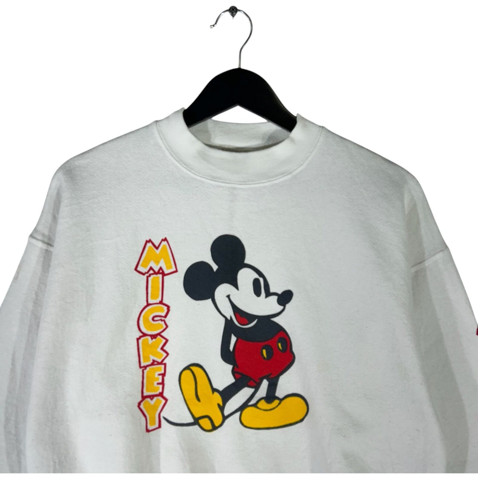 Fruit of the Loom Mickey Mouse character print T-shirt, Made in USA, Men's size L cotton Green type dark green Vintage Second Hand