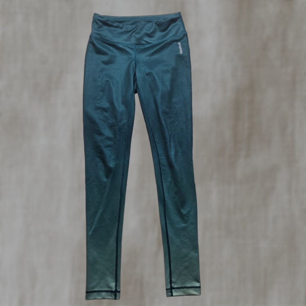 Reebok Reebok Leggings Adult Small Blue Stretch Athletic Yoga Pants Womens Size 28" / US 6 / IT 42 - 1 Thumbnail