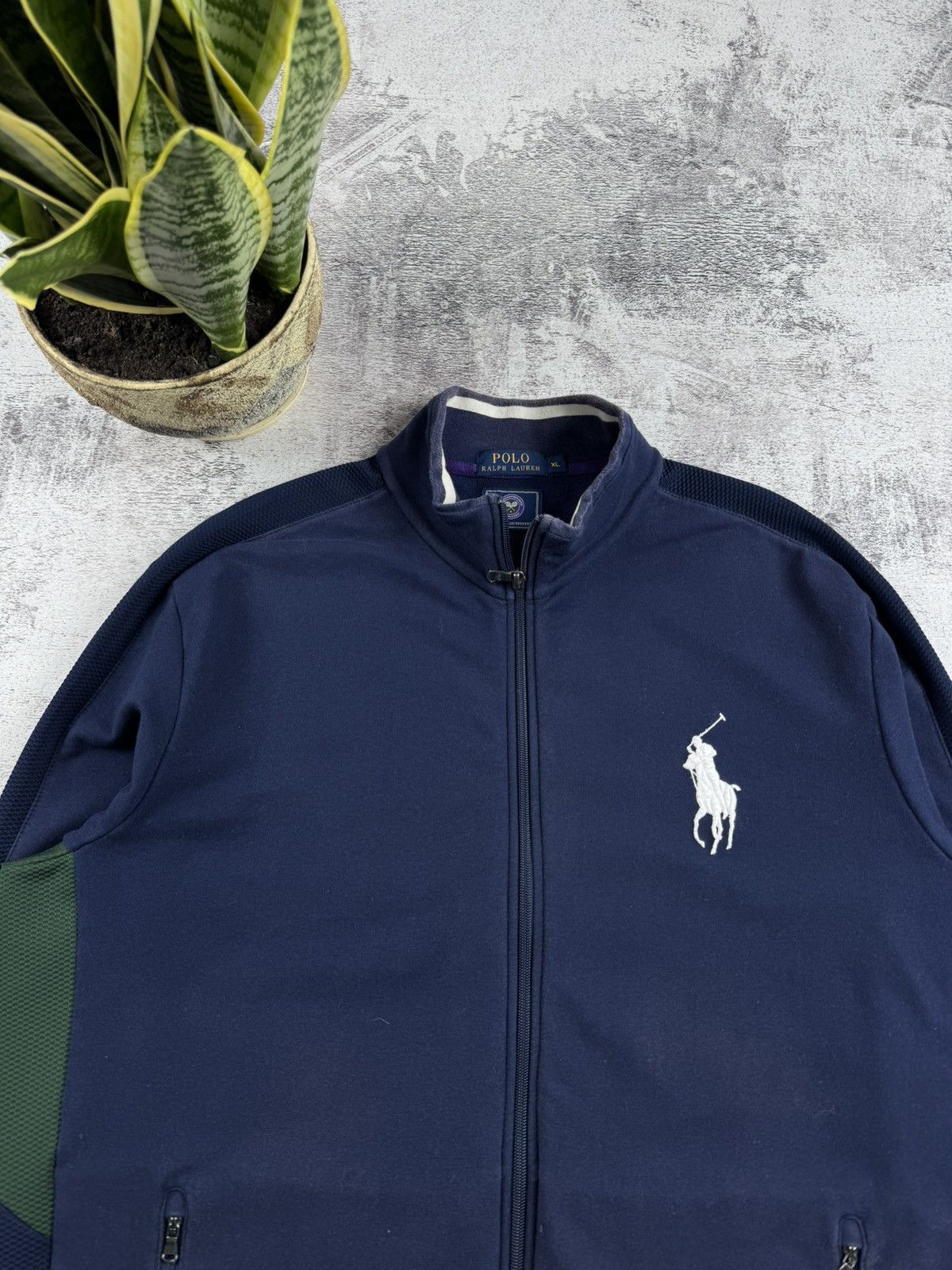 Polo Ralph Lauren Polo Ralph Tennis Wimbledon Big Pony Zip Sweatshirt Pullover Size US XL / EU 56 / 4 - 6 Thumbnail