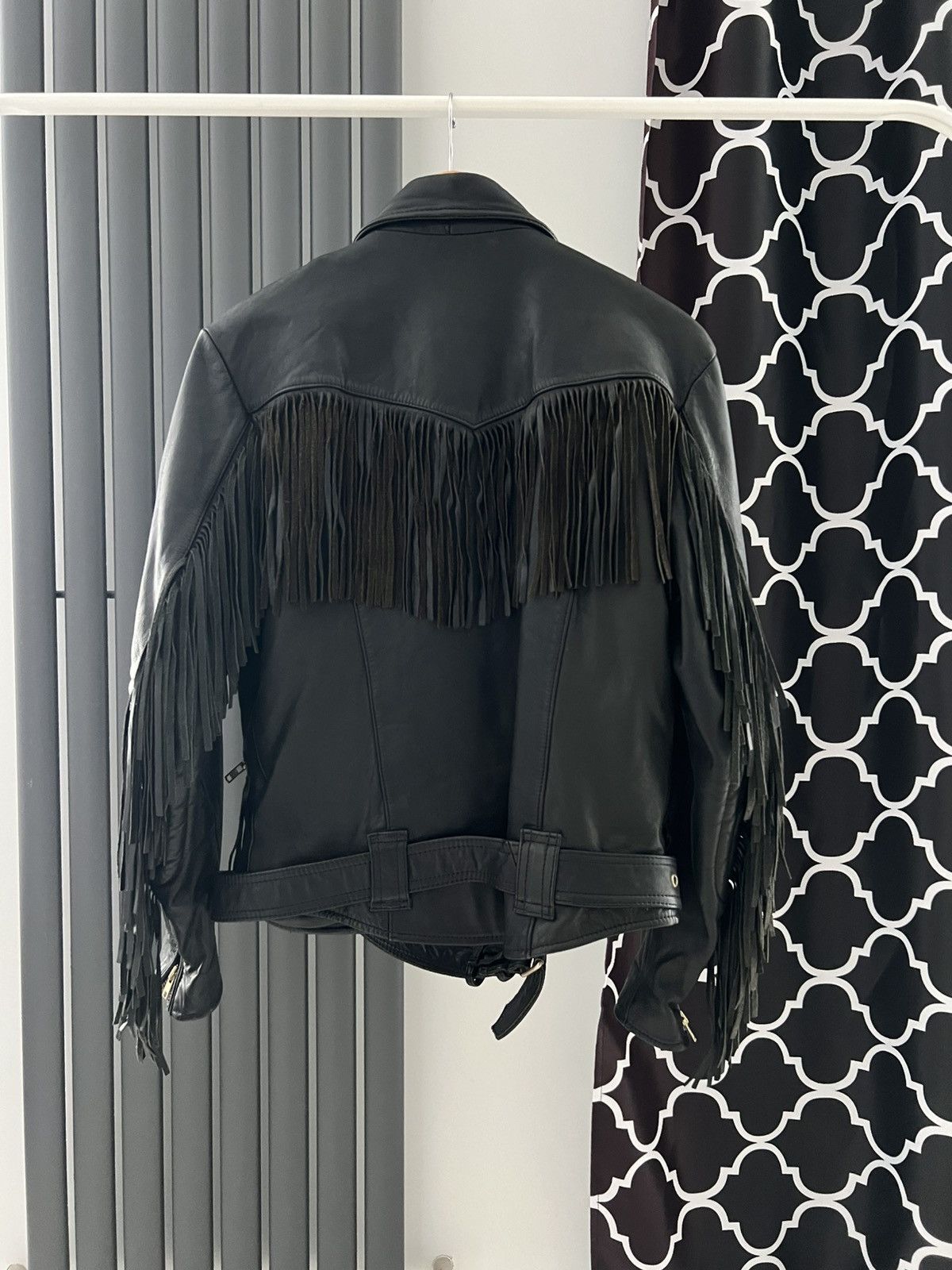 Vintage IXS Leather Fringe Motorcycle Jacket Black Vintage Biker M Size US M / EU 48-50 / 2 - 20 Thumbnail